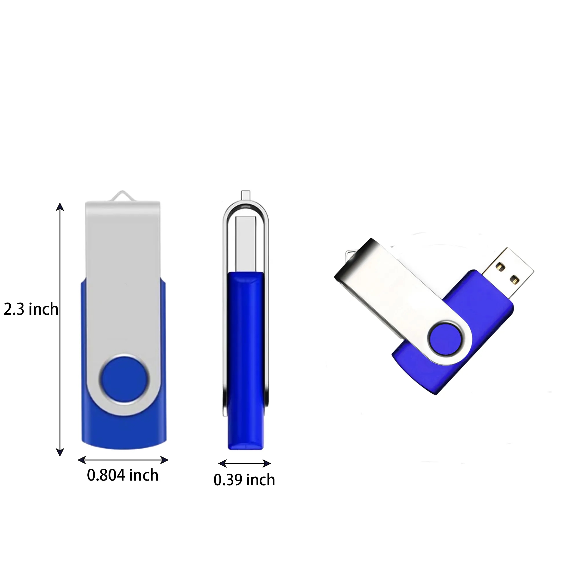 MOQ100 PCS 2GB USB Flash Memory Rotate Stick Drive 2