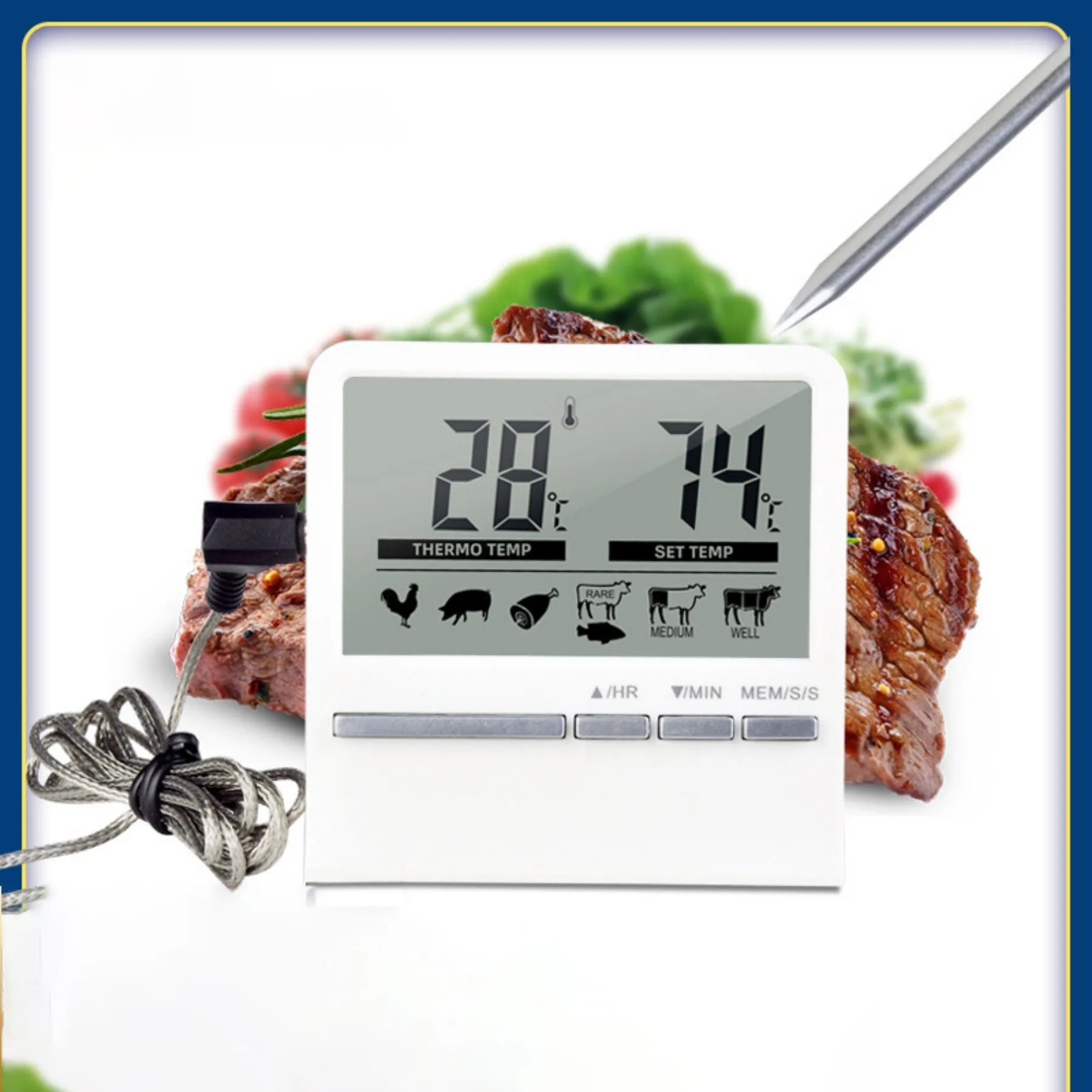 LCD Large Screen  Meat Thermometer 2