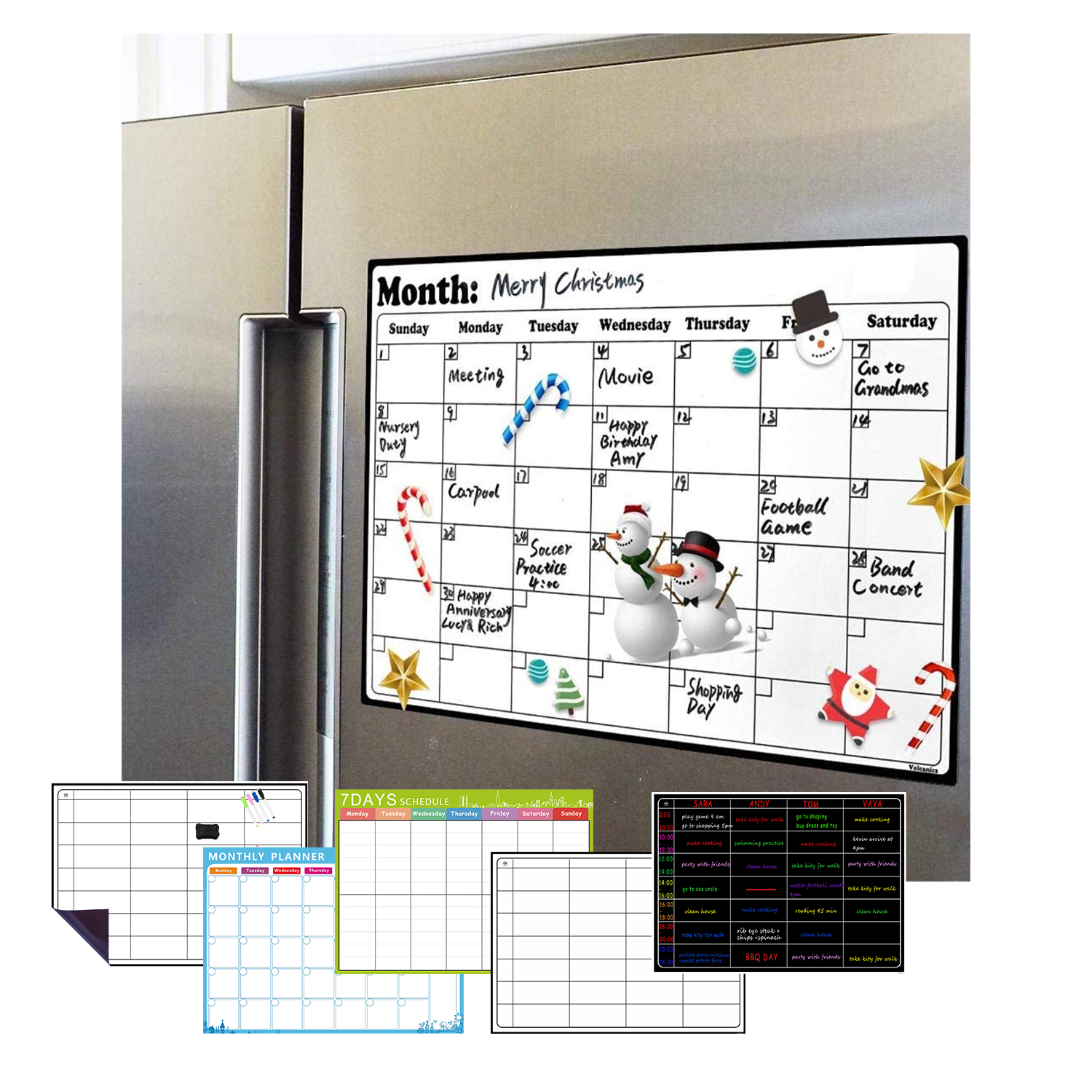 Magnetic Fridge Calendar 16.9 X 11.8 Inches 3