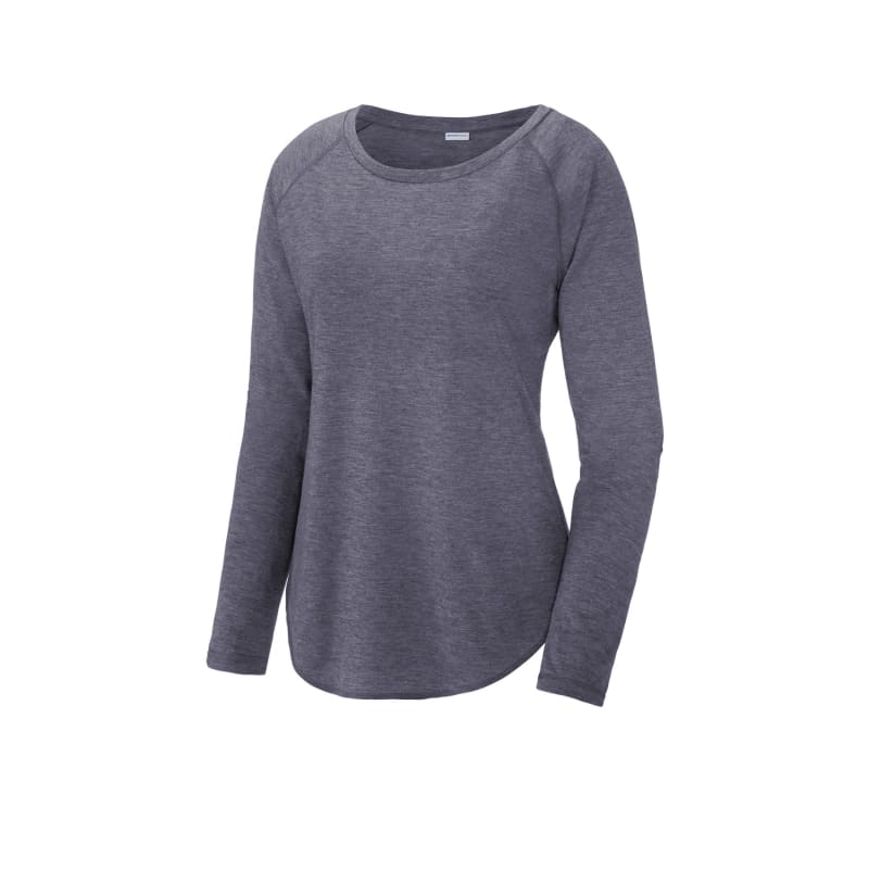 Sport-Tek Women's PosiCharge Long Sleeve Tri-Blend Wicking Scoop Neck Raglan Tee 40