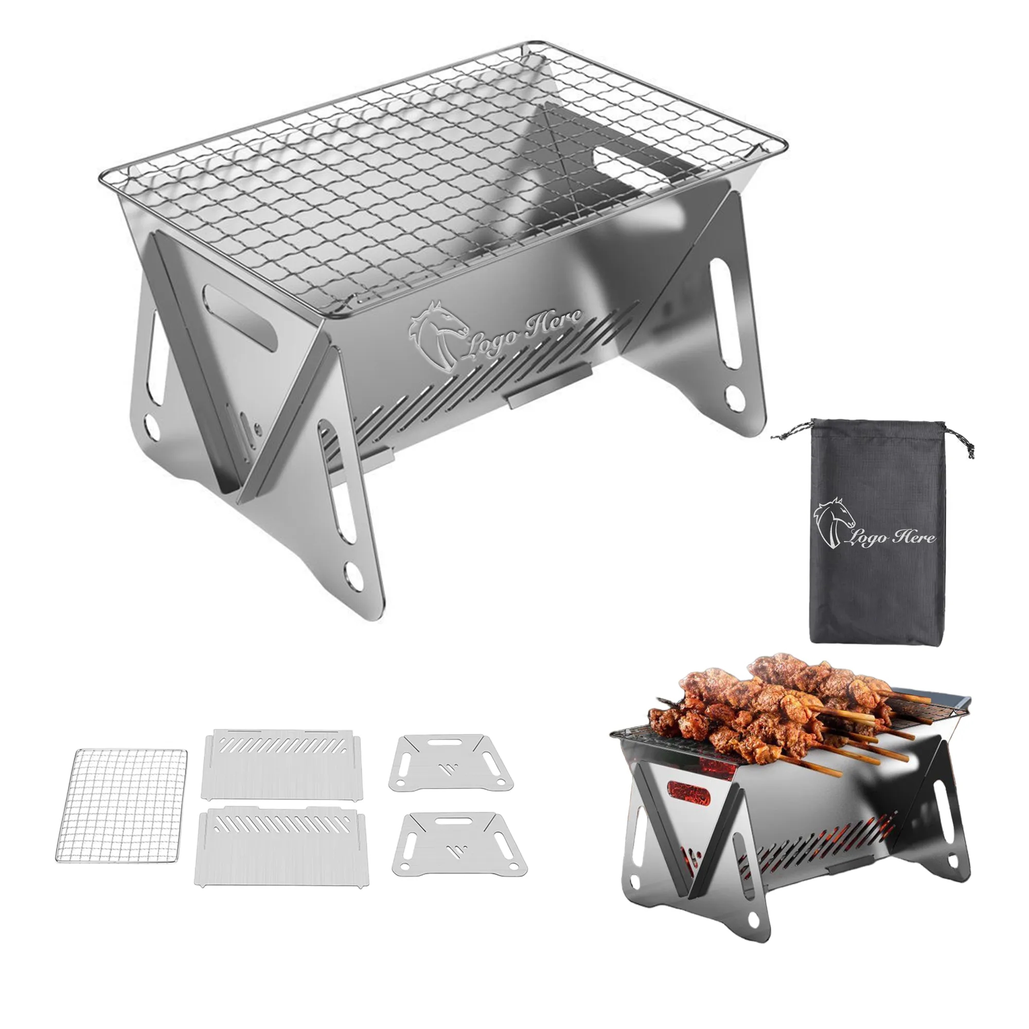 MOQ50 BBQ Portable Charcoal Grill 2