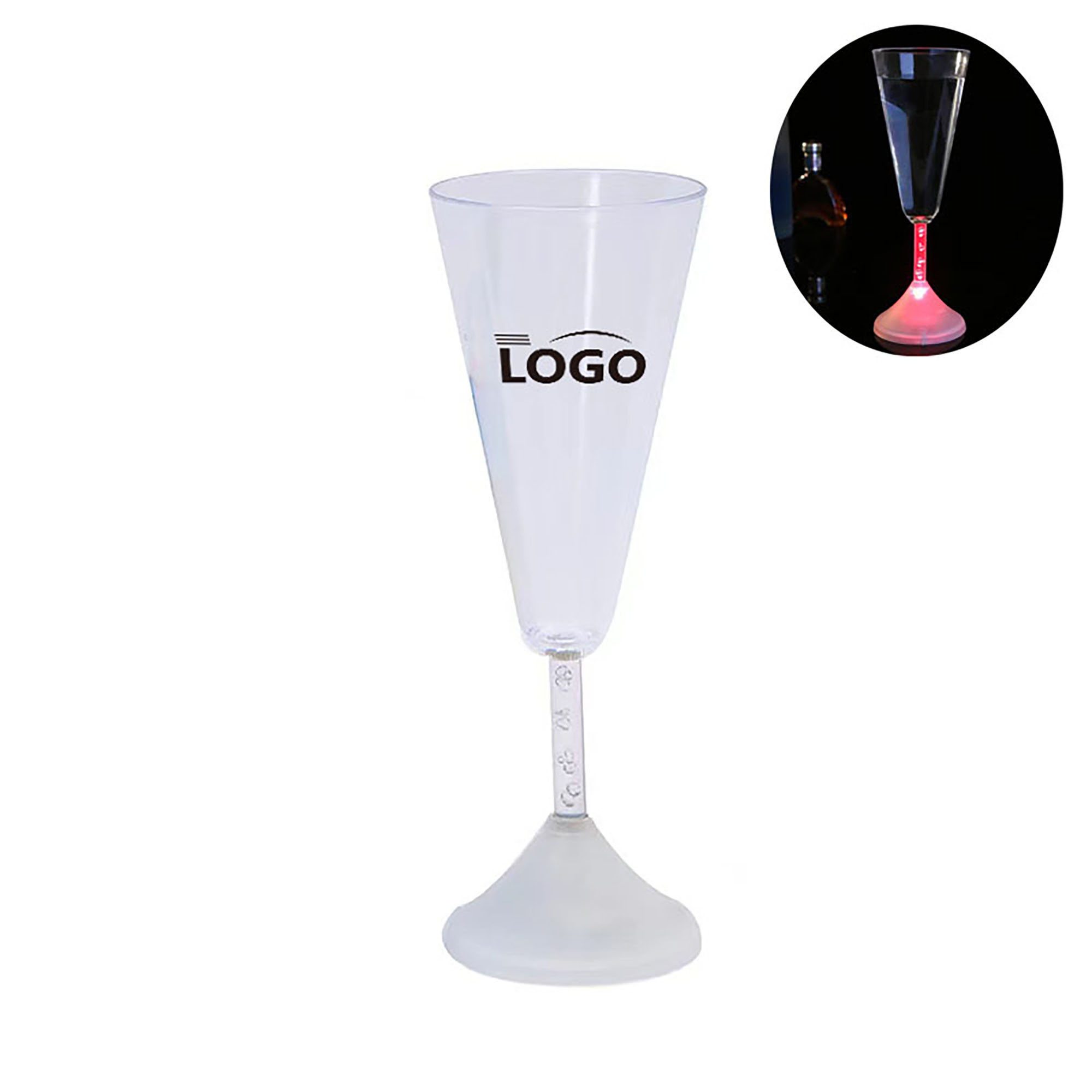 Lite up champagne Glass 1