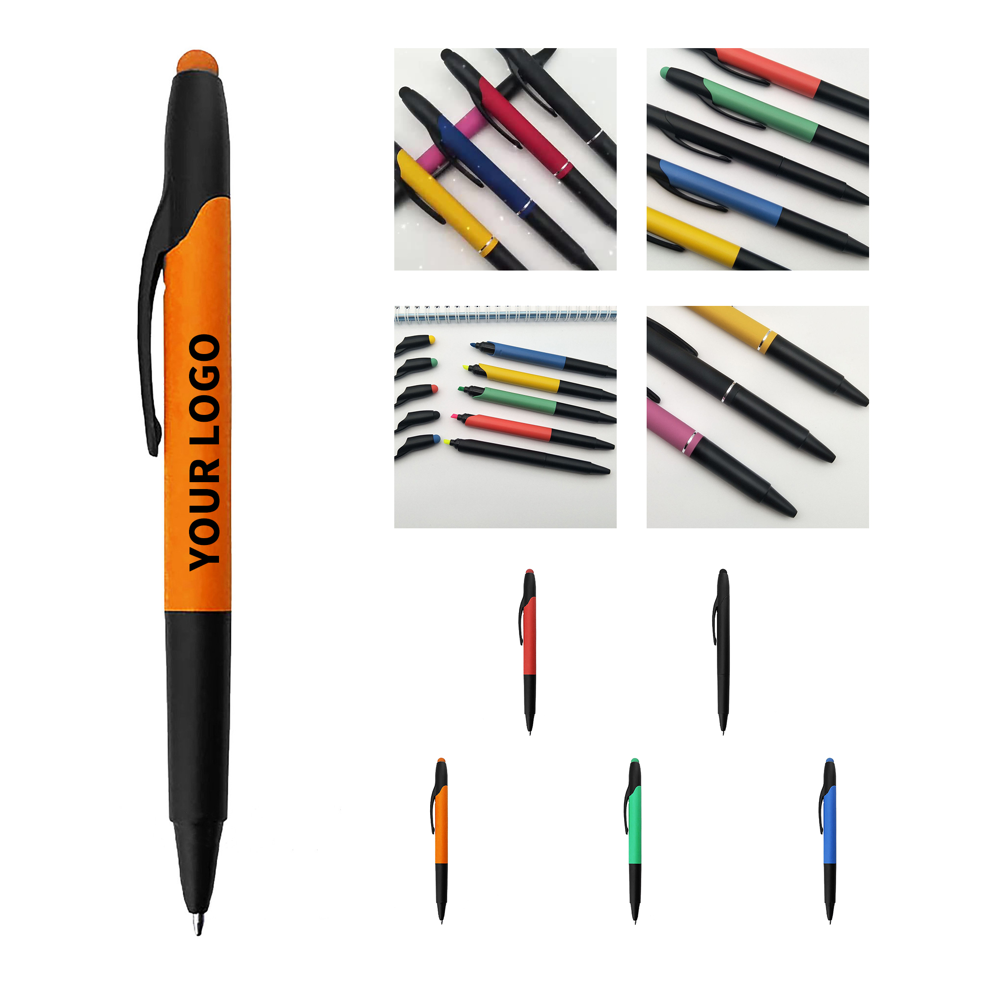 Three In One Stylus Ballpoint With Matching Highlighter 5.51" 4