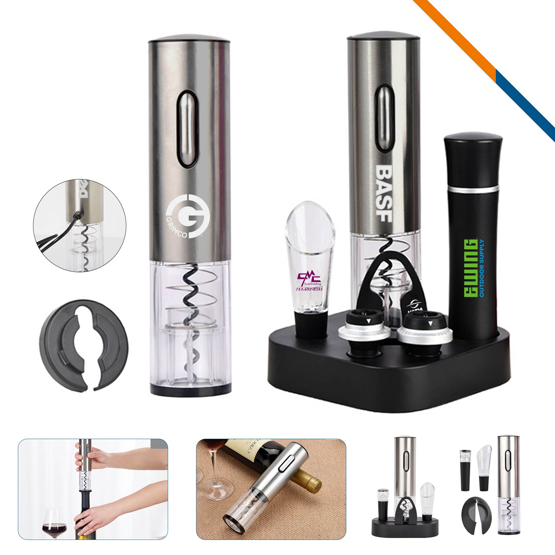 LuxCork Electric Wine Opener Set 5