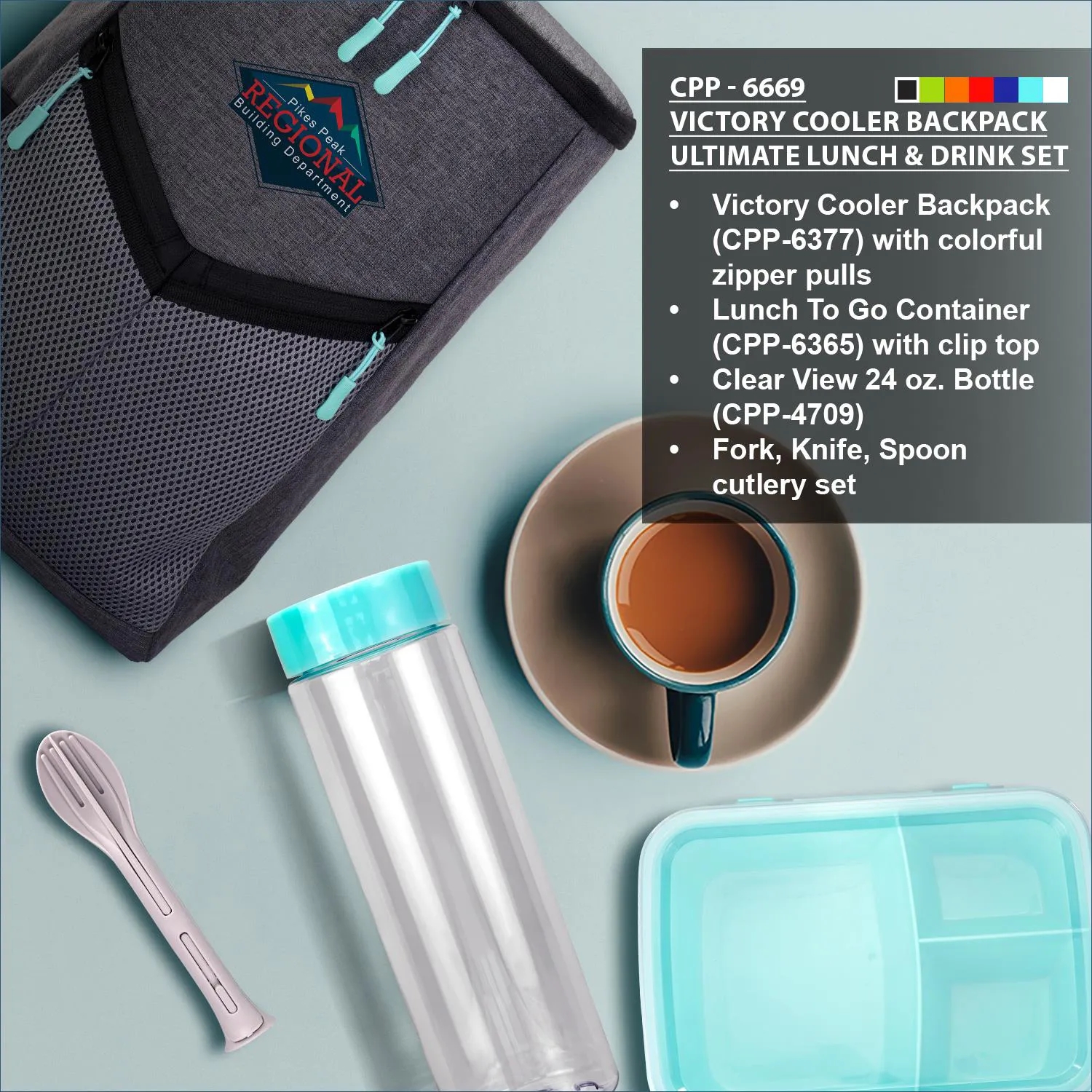 Victory Cooler Backpack Ultimate Lunch & Drink Set 8