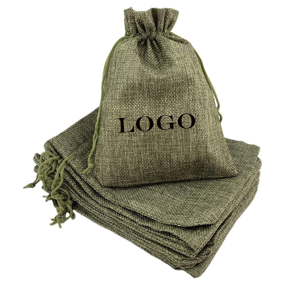 4" x 6" Deluxe Burlap Drawstring Bag. 5