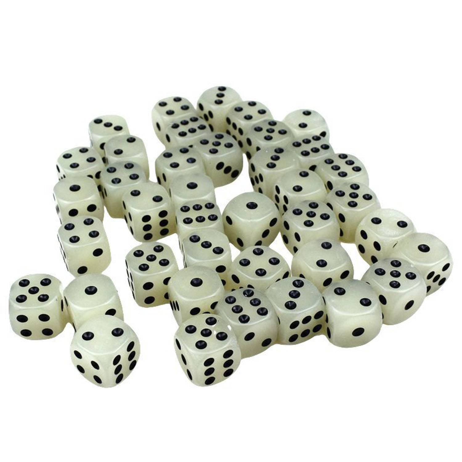 6 Sided Luminous Round Corner Acrylic Dice for Party Games 6
