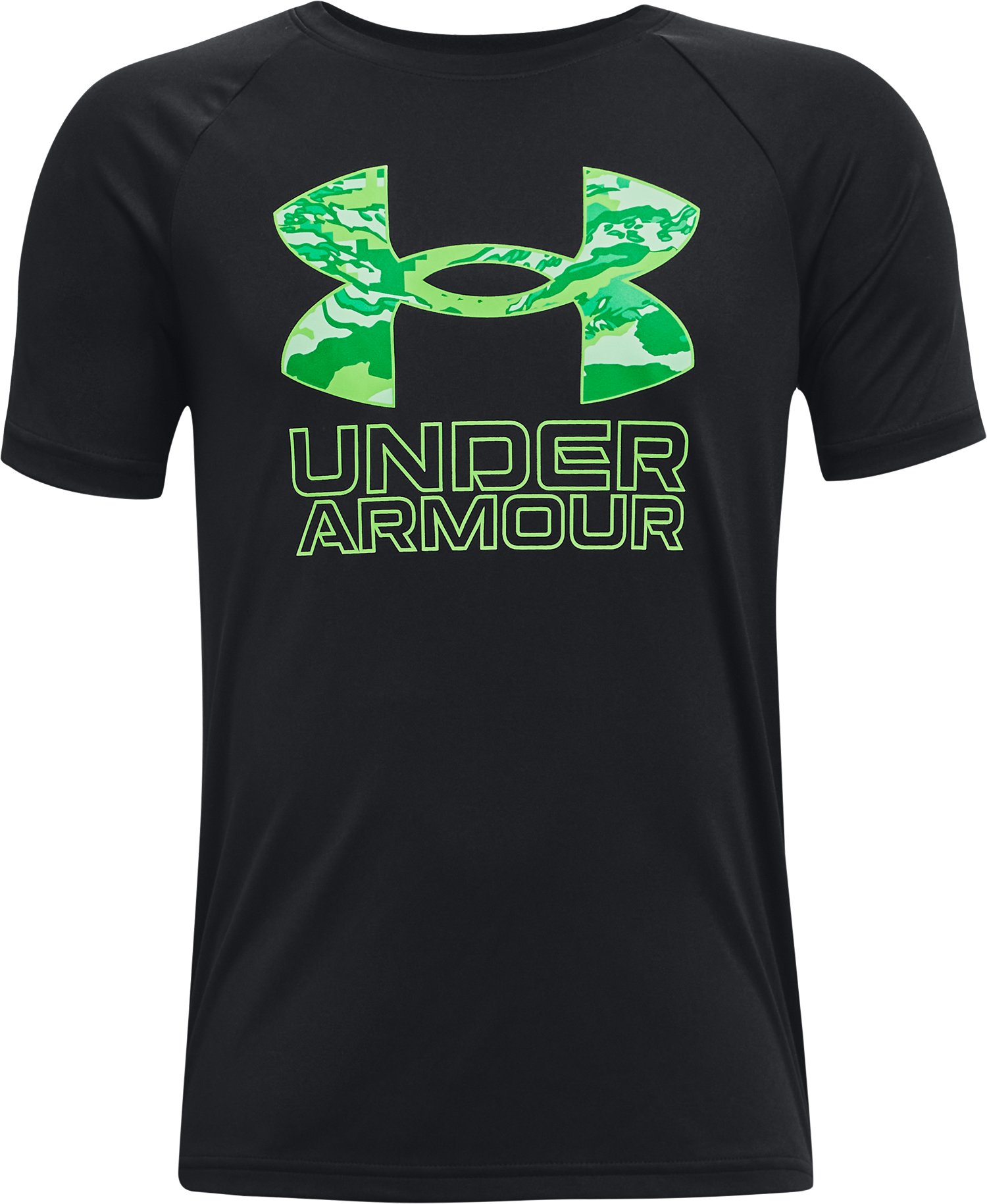 UA Tech Hybrid Print Fill Boys' Short Sleeve 26