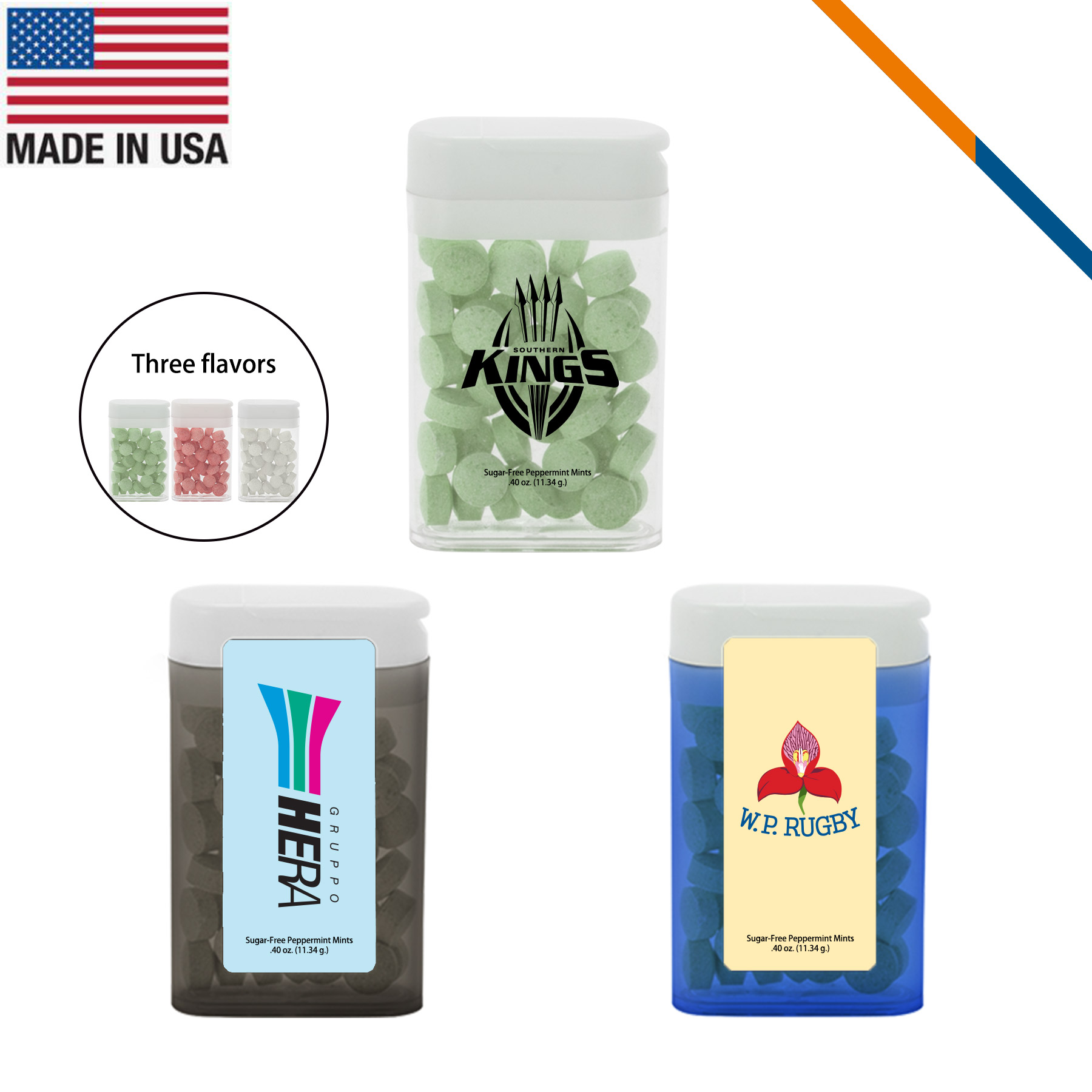 CoolPop Rectangular Flip Top Mint Dispenser 1