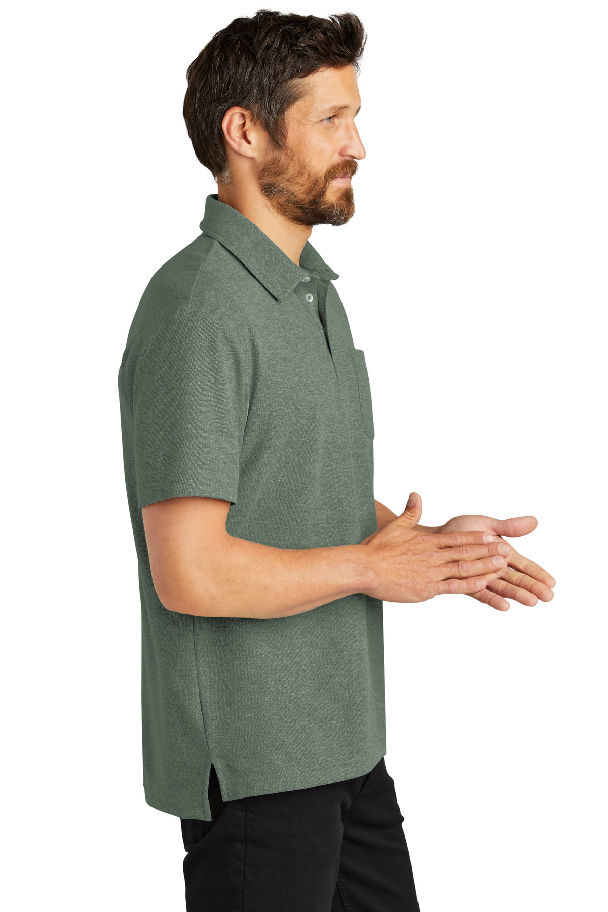 Port Authority C-FREE Cotton Blend Pique Pocket Polo K868 30
