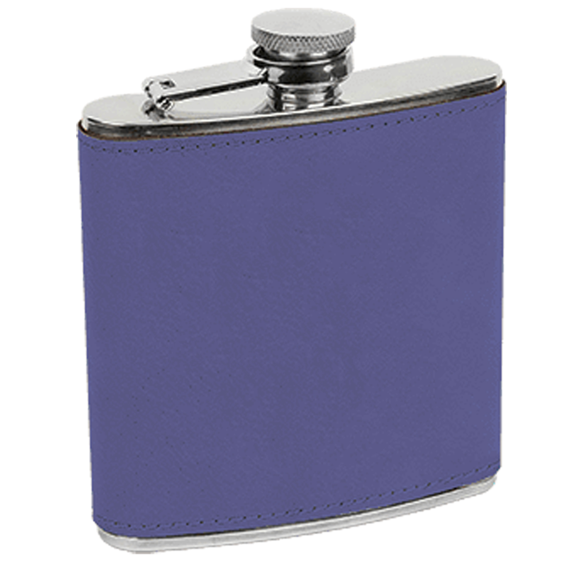 Purple Leatherette Stainless Steel Flask 2