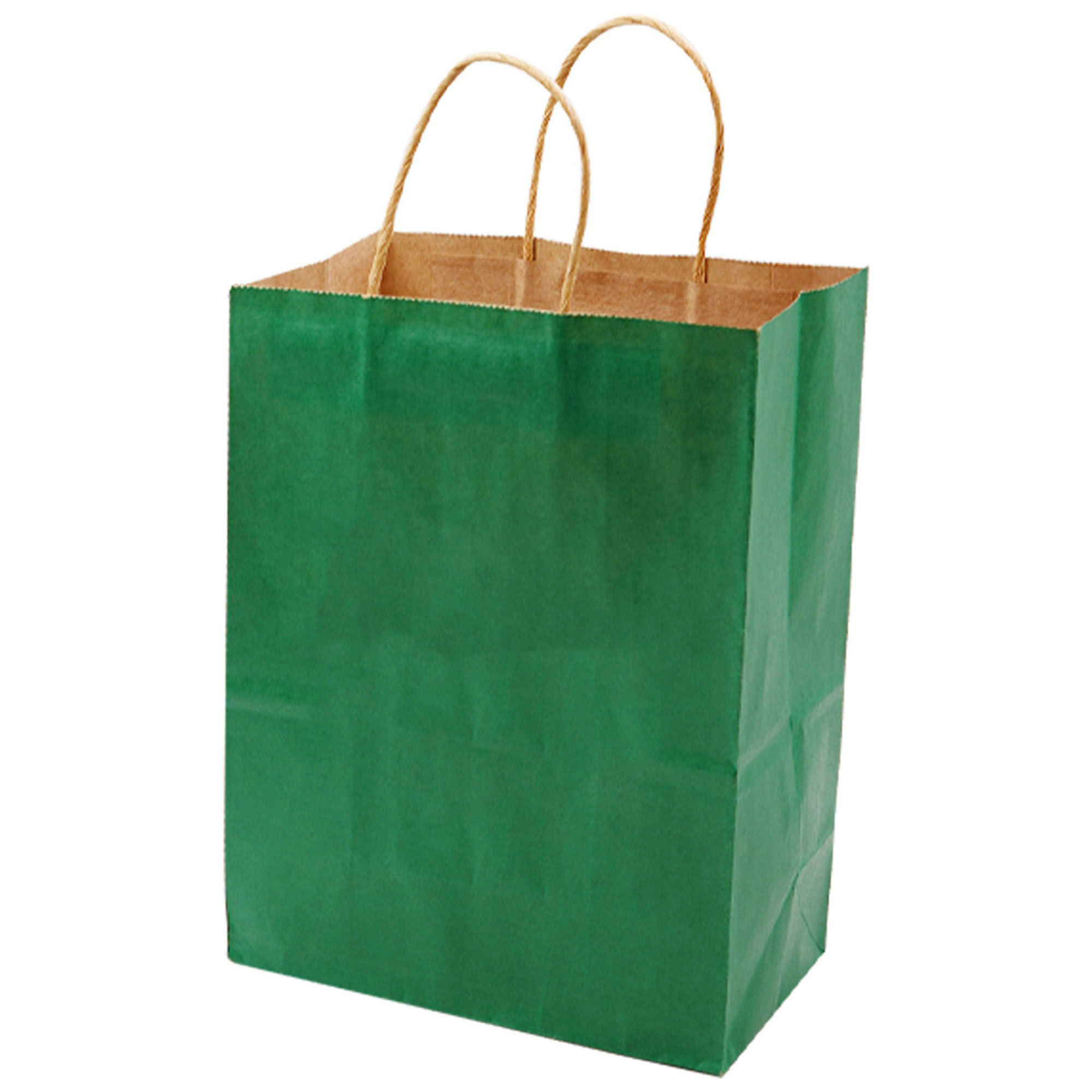 Natural Kraft Paper Shopper Tote Bag(6" W x 8" H x 3" D) 11