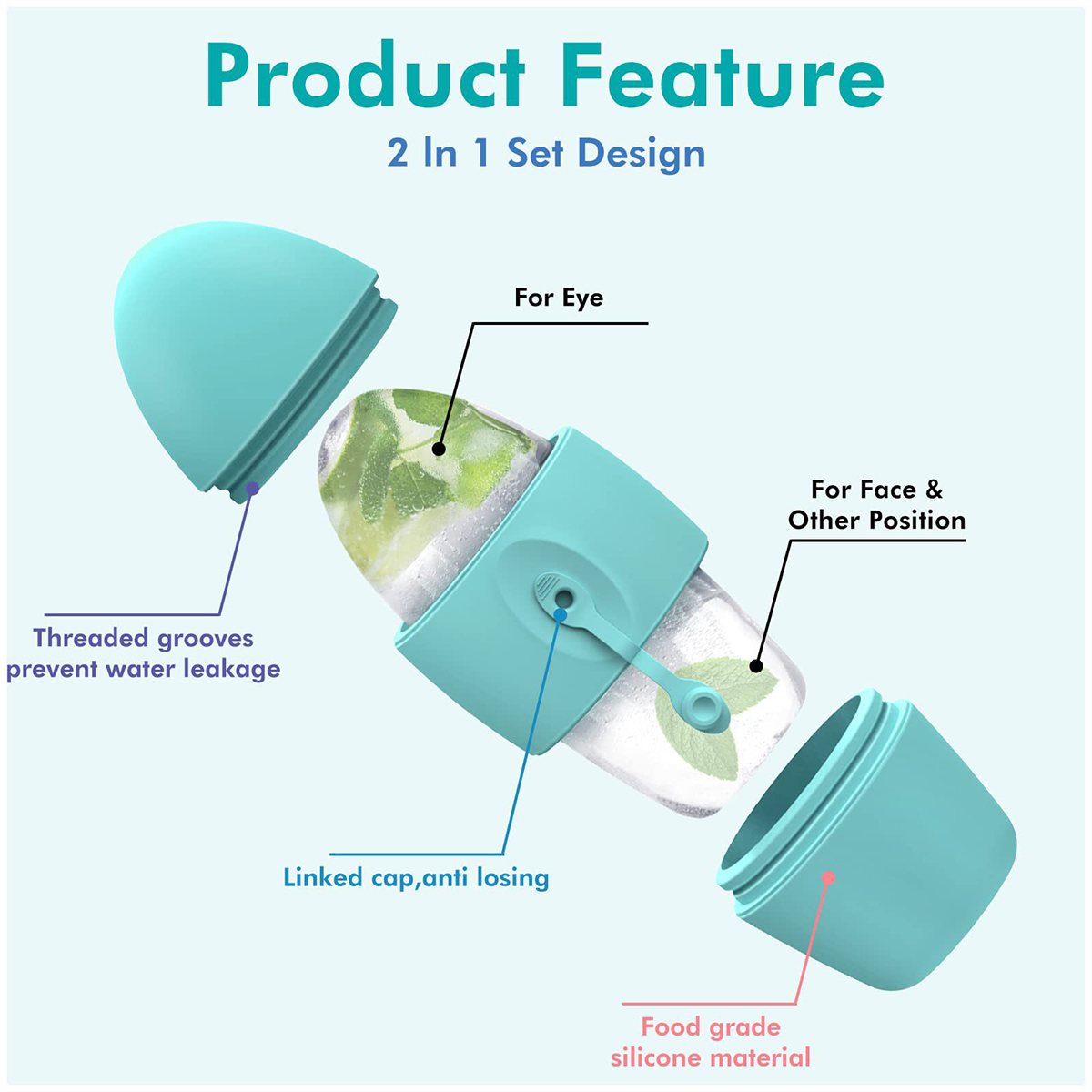 Reusable Ice Face Roller for Skincare & Puffiness Relief 4