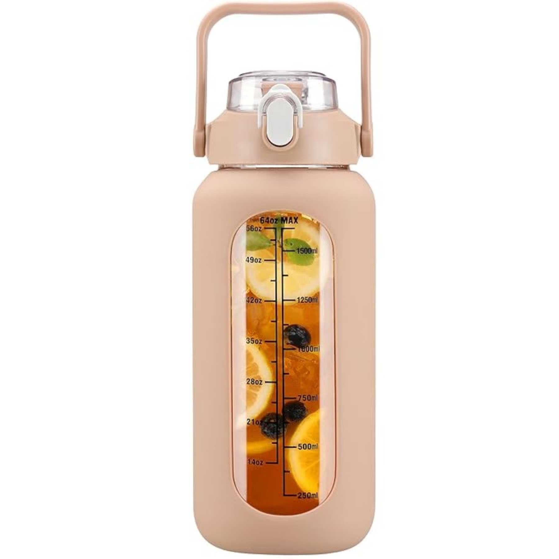 64 oz Glass Graduated Water Bottle 8