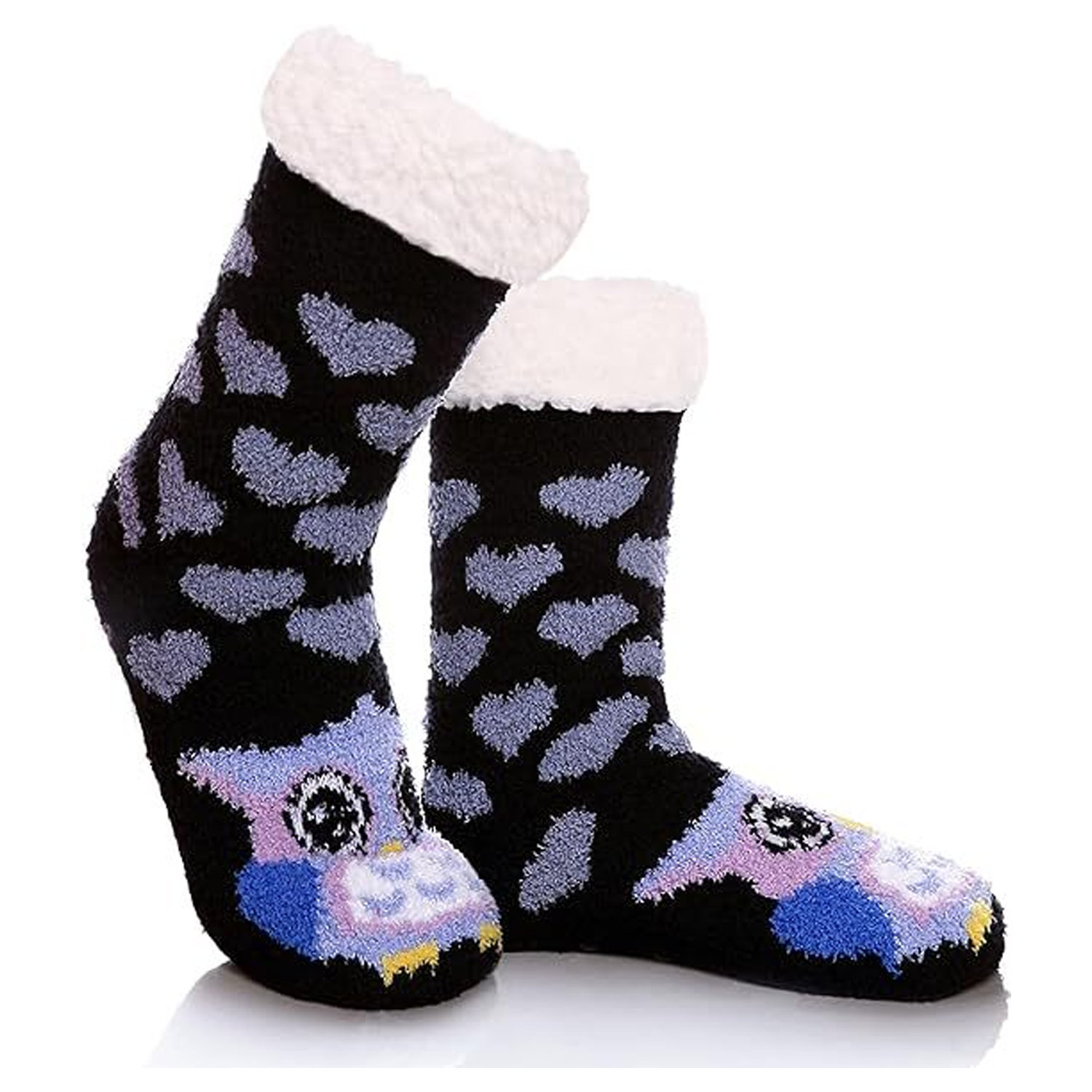 Customizable Embroidered Plush Floor Socks for Home Use 6