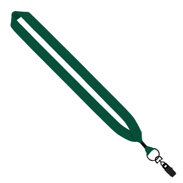 1" Cotton Lanyard with Metal Crimp & Metal Bulldog Clip 19