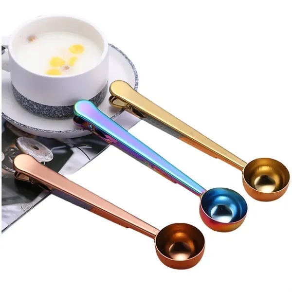 Stainless Steel Coffee Scoop with Clip 4