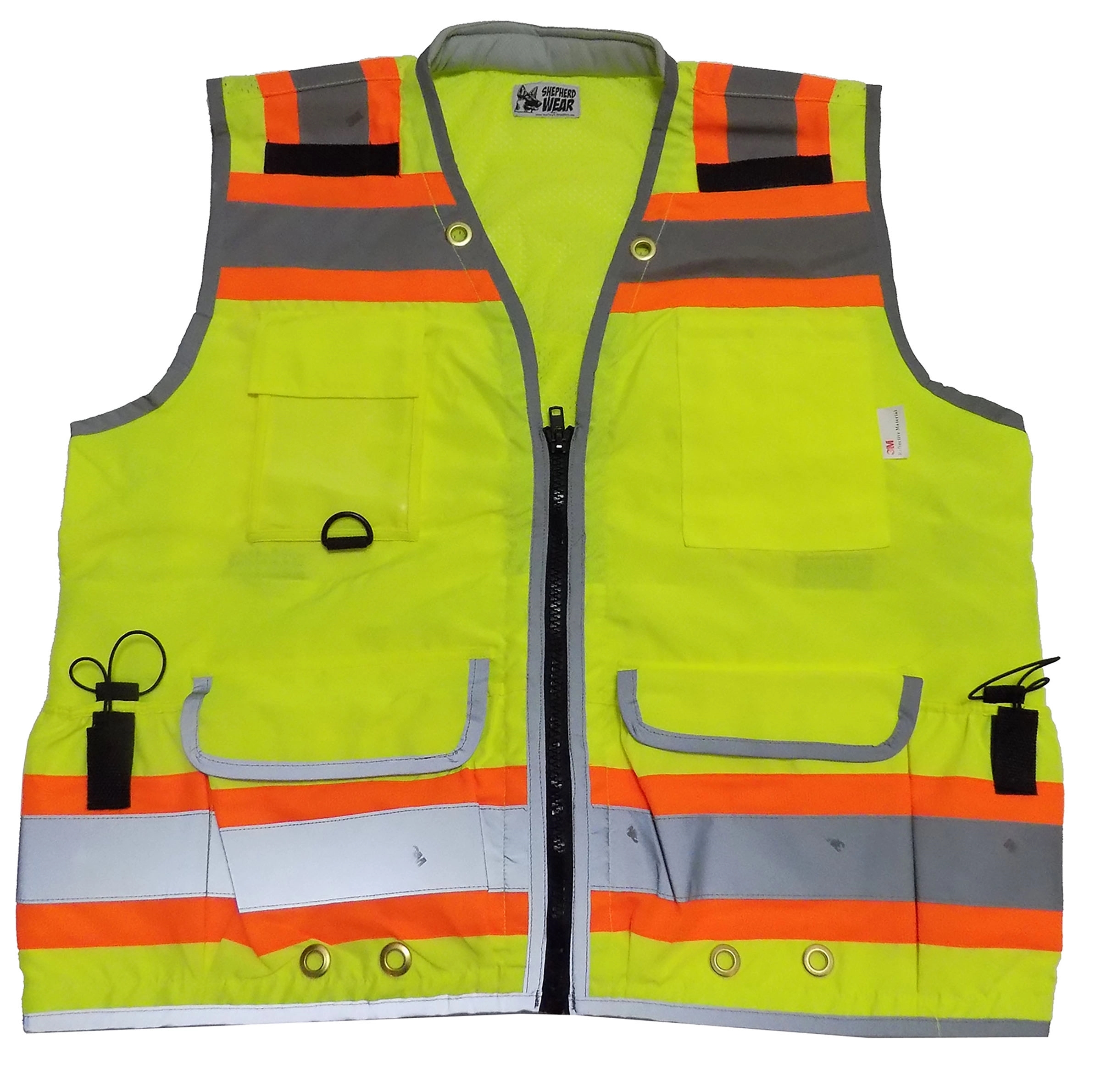 Ansi Class 2 Heavy Duty, Safety Vest , 2 Tone, Green 2