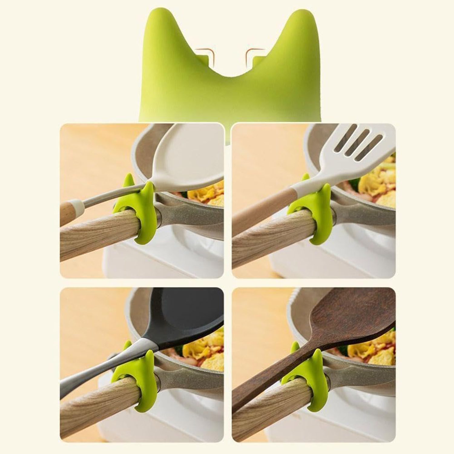 Devil Shaped Spatula Rack With Pot Lid And Soup Spoon Holder 8
