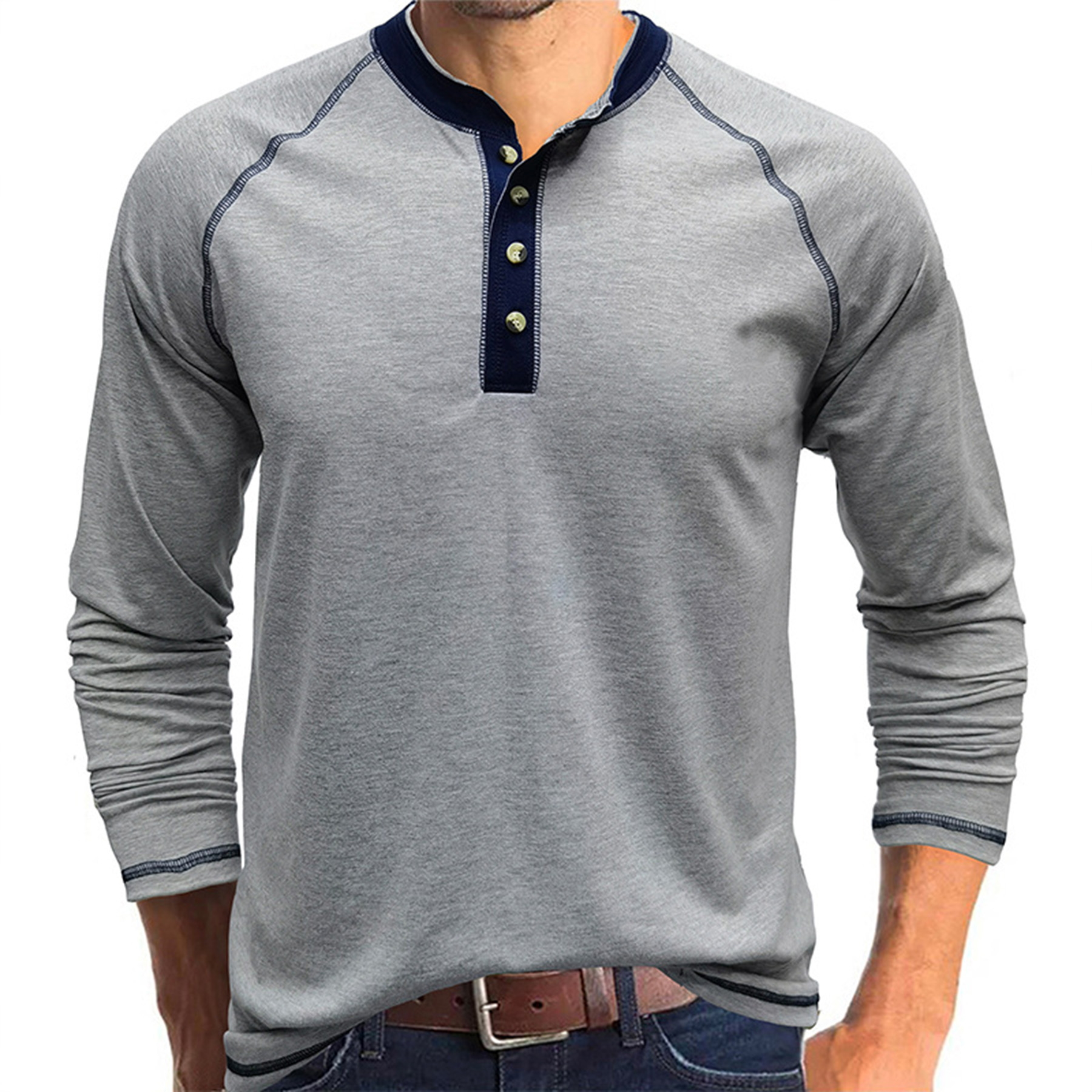 Outdoor Button Long Sleeved Bottoming Shirt 6