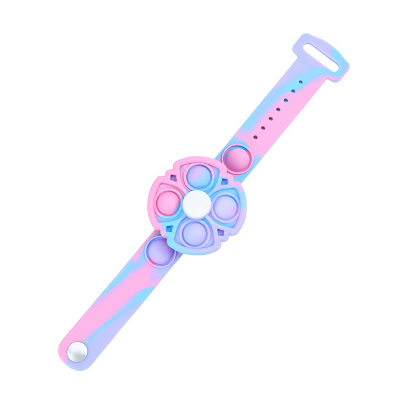 Silicone Fidget Spinner Strap Windmill Toy Rotatable Bracelet / Adjustable Buckle 6