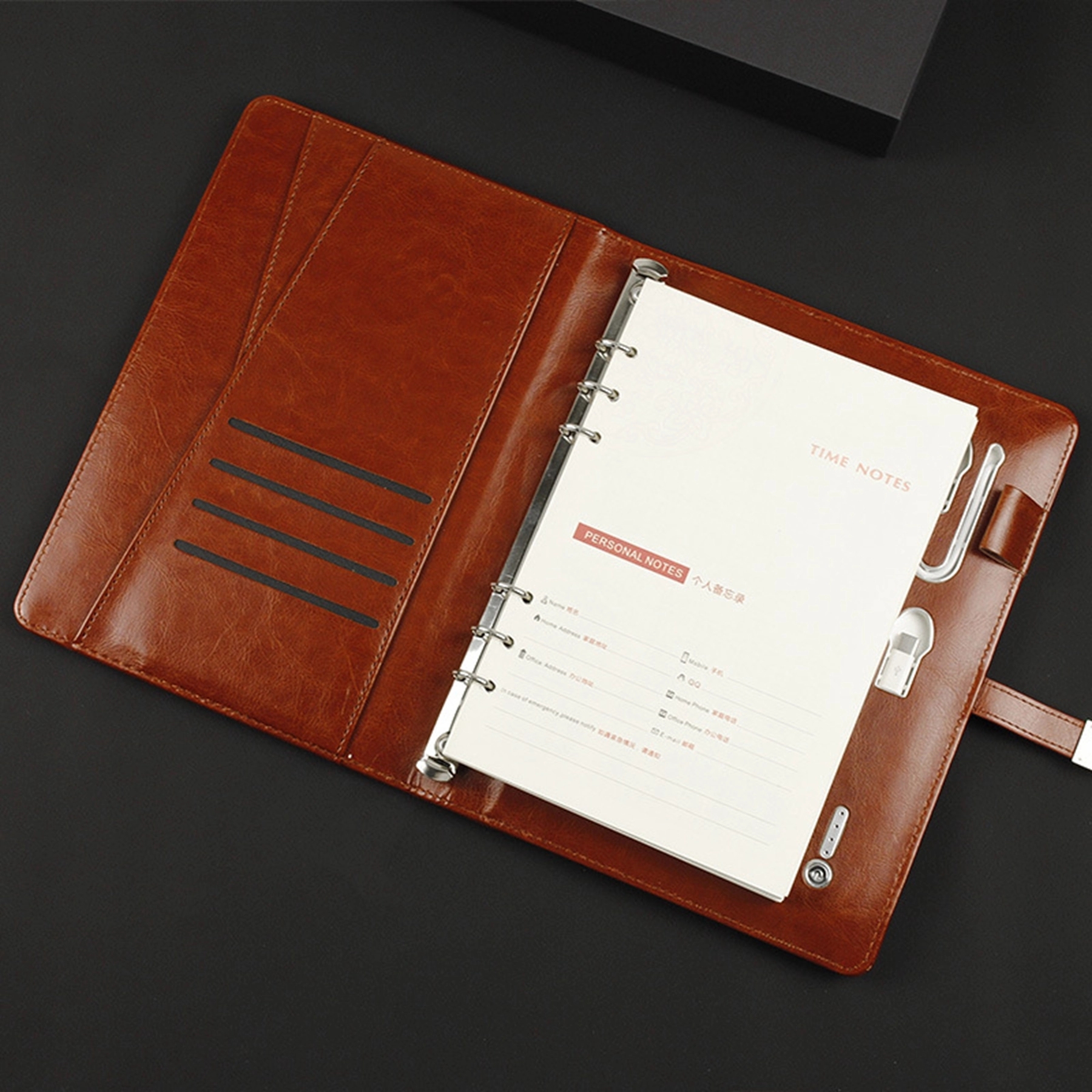 PU Notebook with Wireless Charger & 8000 mAh Power Bank 3