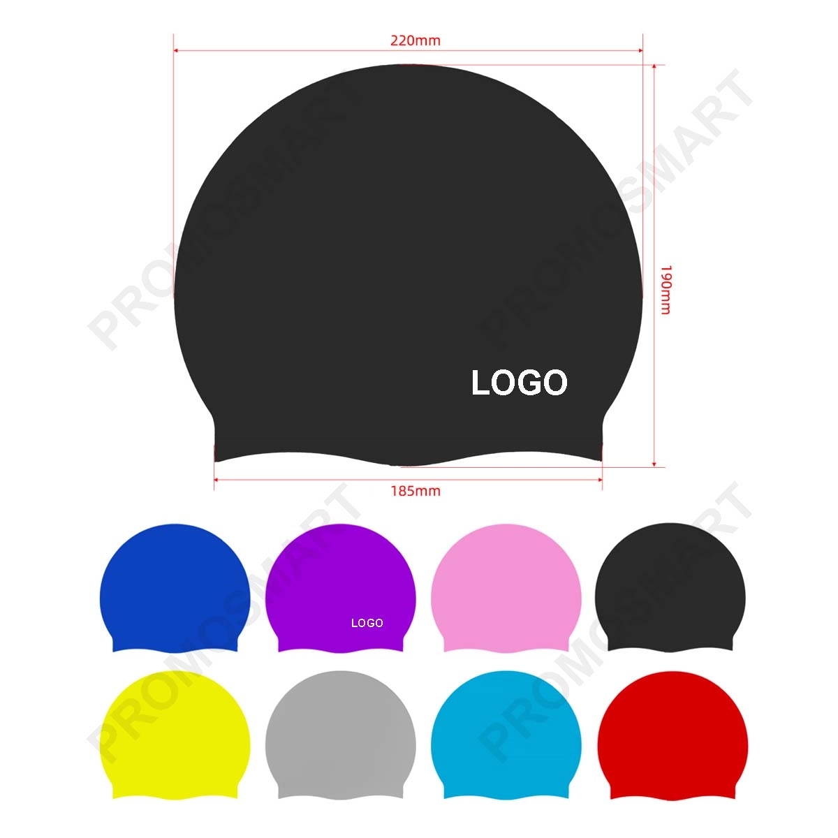 Solid Color Silicone Swimming Cap 1