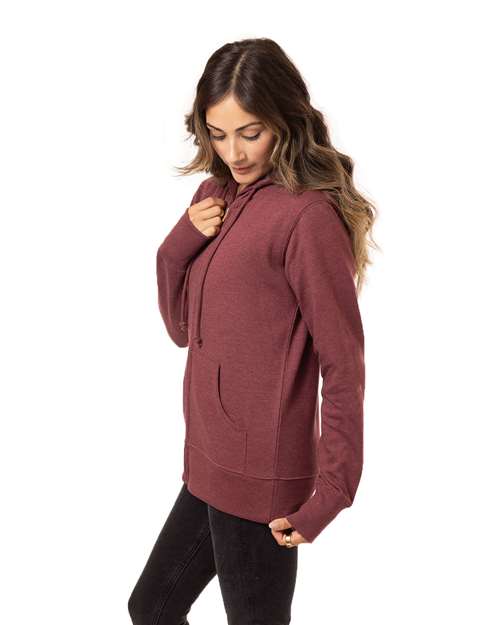 Women's Heathered Full-Zip Hooded Sweatshirt - EC4580 18
