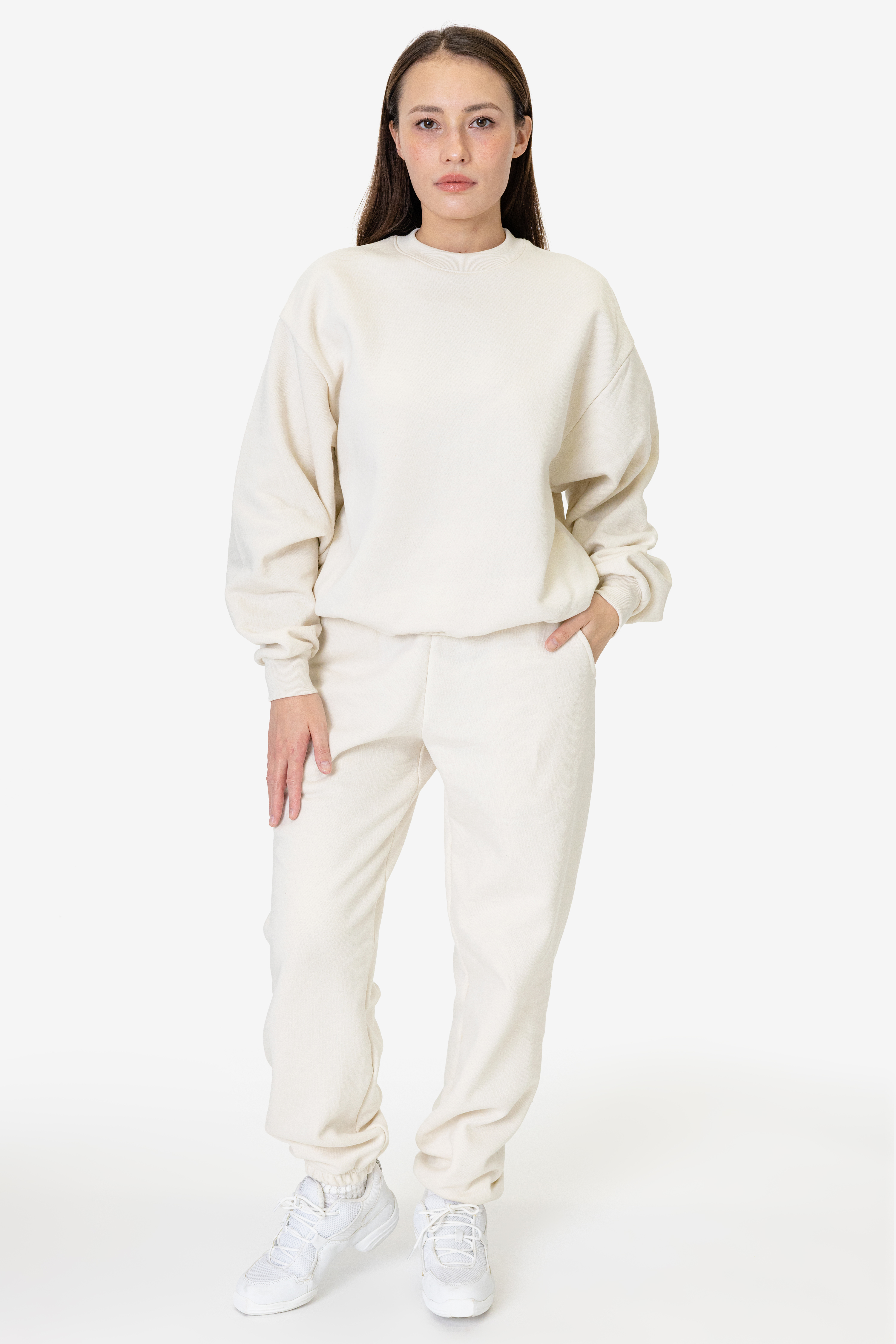 10 OZ MID-WEIGHT POLY COTTON FLEECE WIDE CREW 7