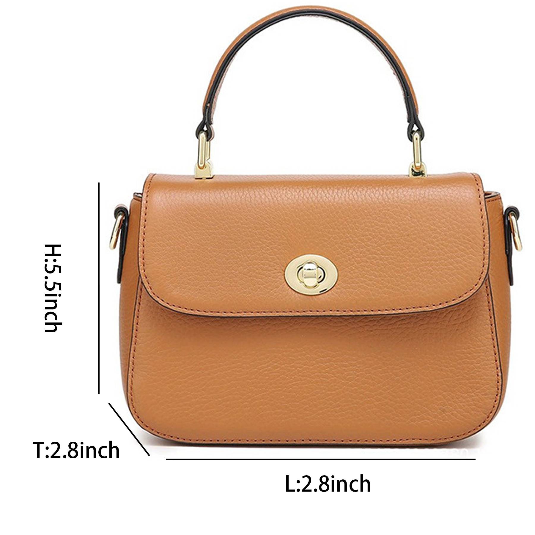 Women's Genuine Leather Top Handle Crossbody Purse 5