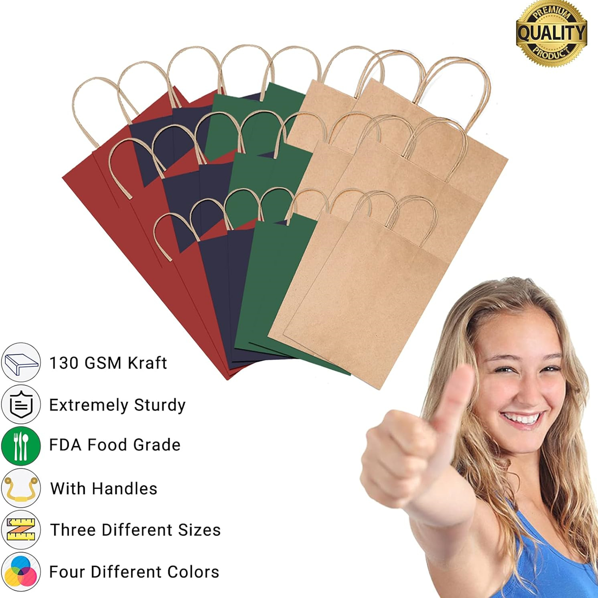 Kraft Paper Gift Bag With Handles 4