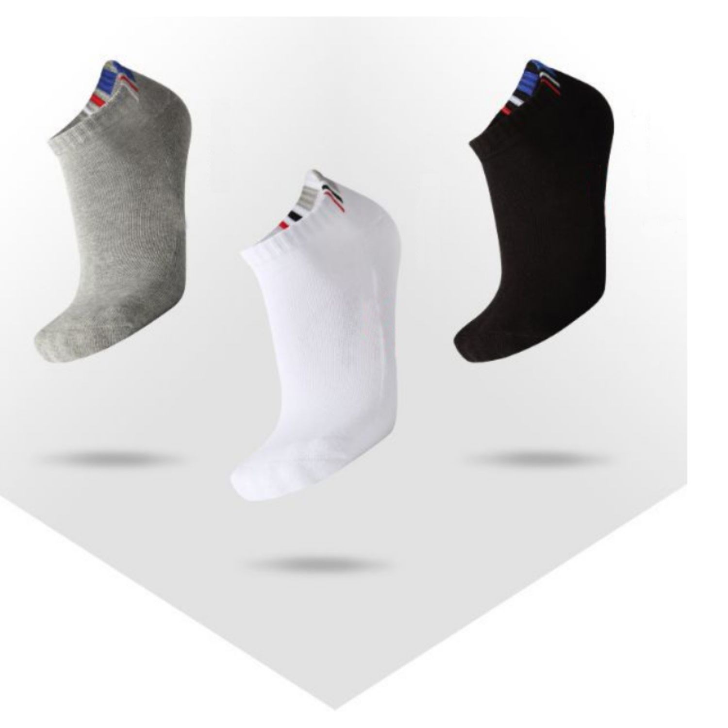 Cushioned low cut knitted athletic socks, 144 needles 6