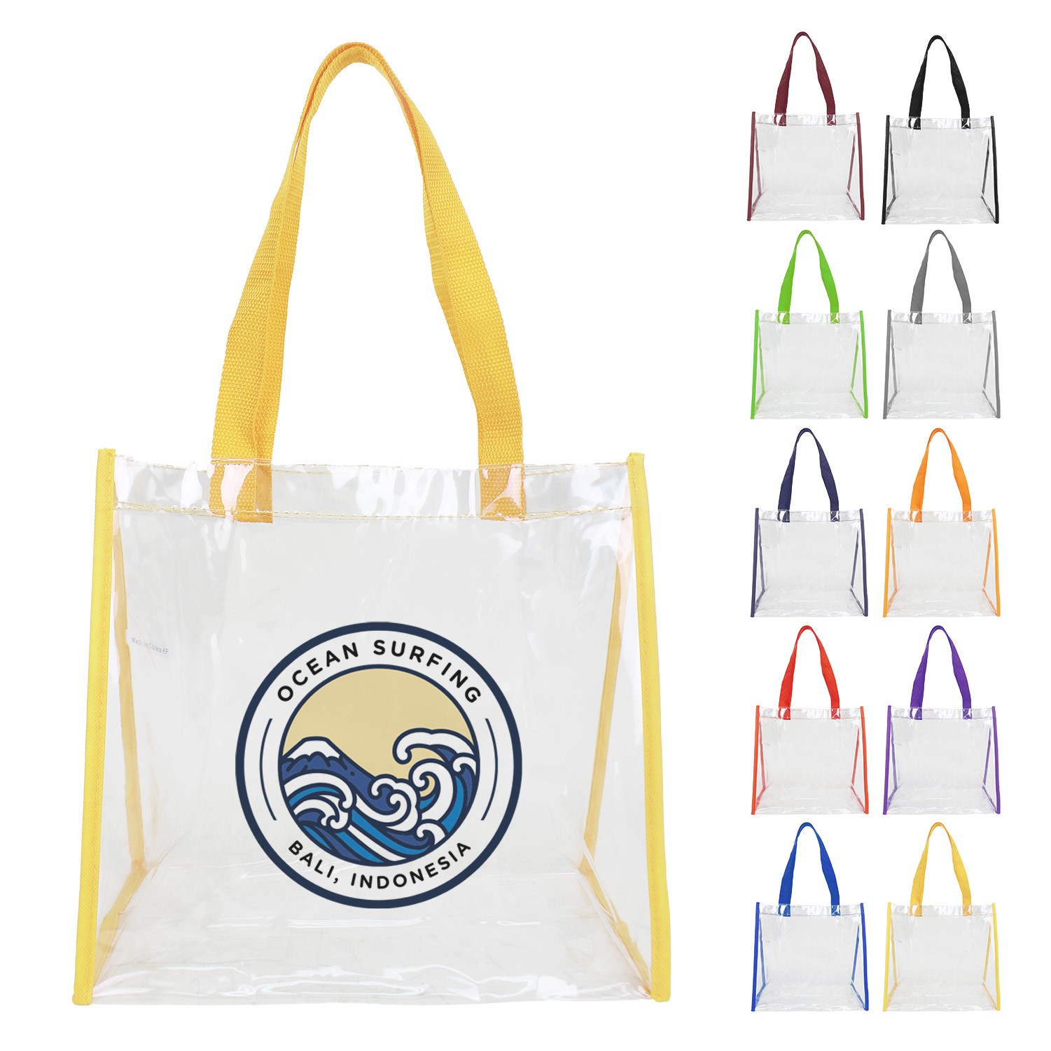 Full Color Clear Stadium Security Open Tote Bag 4