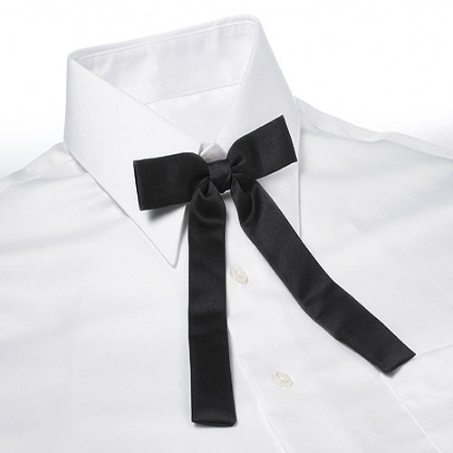 Black Kentucky Colonel Adjustable Band Polyester Satin Tie 2