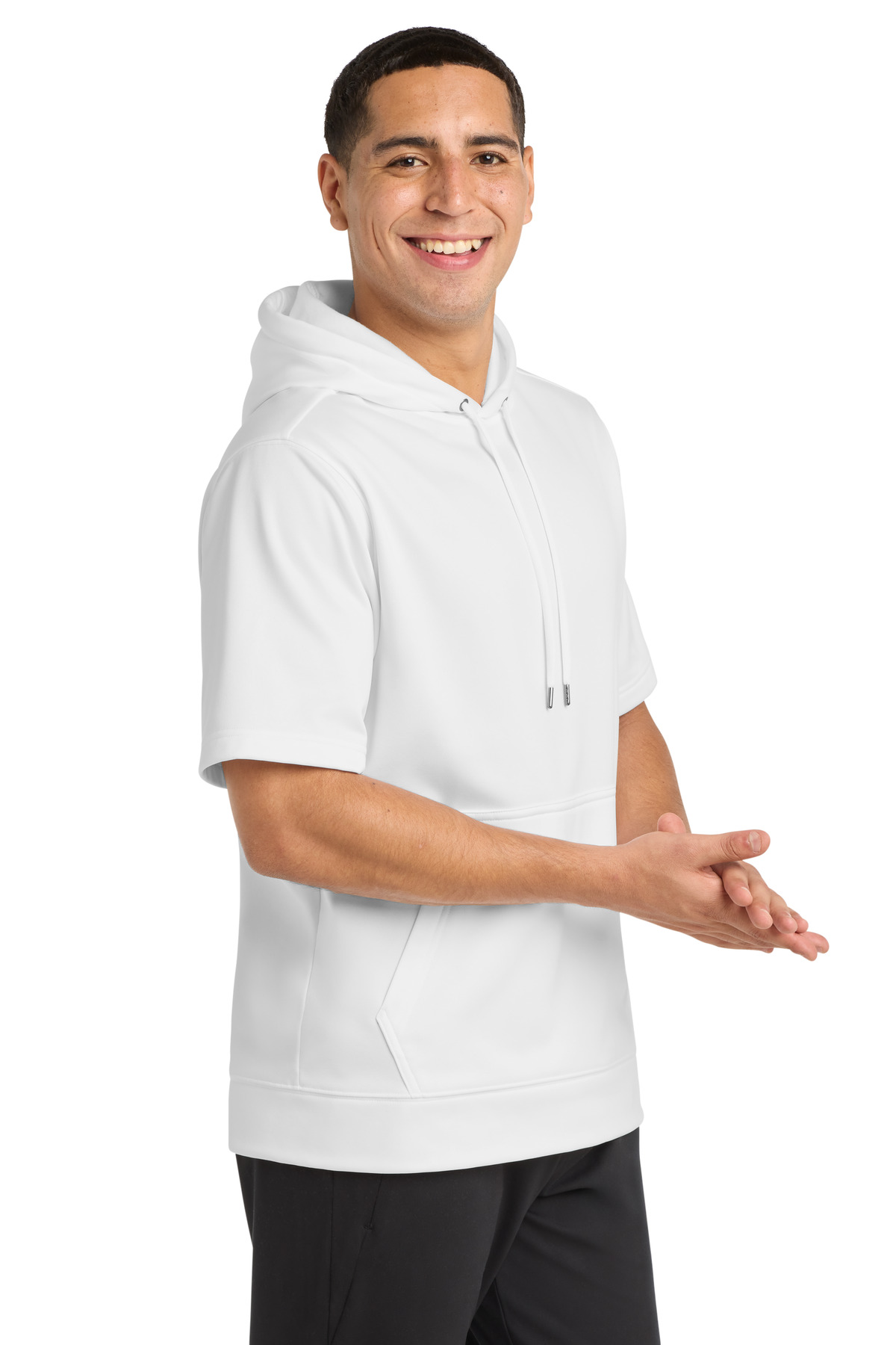 Sport-Tek Sport-Wick Fleece Short Sleeve Hooded Pullover. ST251, custom hoodie or sweatshirt with logo imprint 24