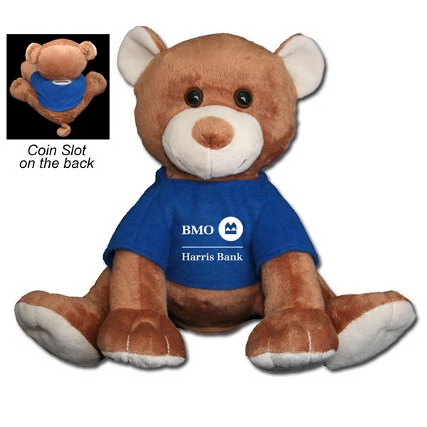 8" Brown Bear Coin Bank