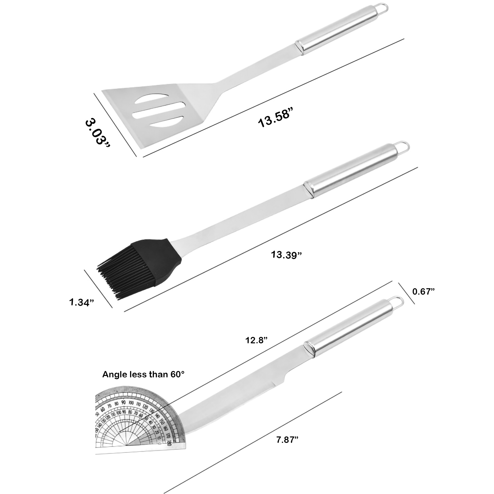 9 Piece BBQ Stainless Steel Grill Accessories Tools Set 2