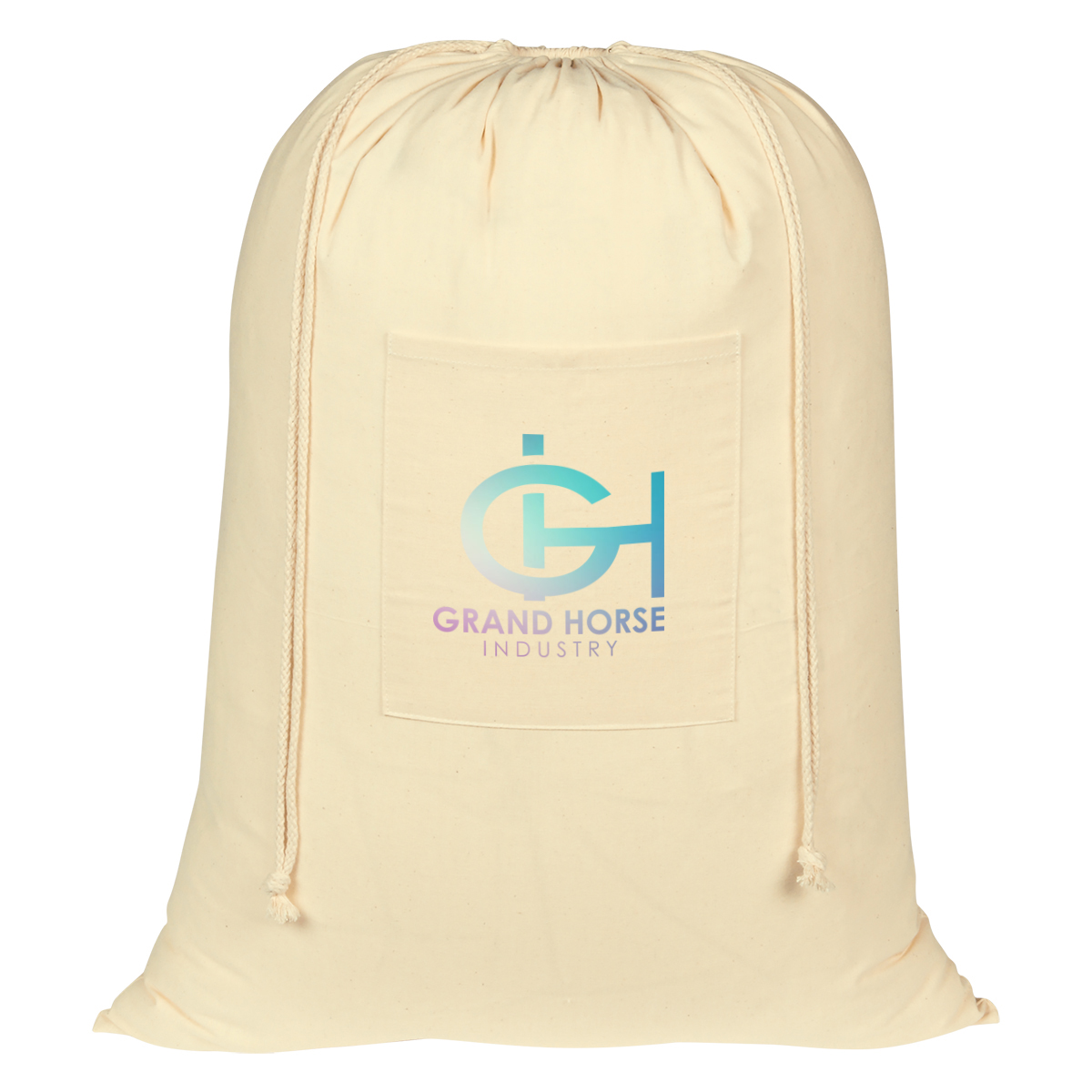 Cotton Laundry Bag, custom tote bag with logo imprint 2