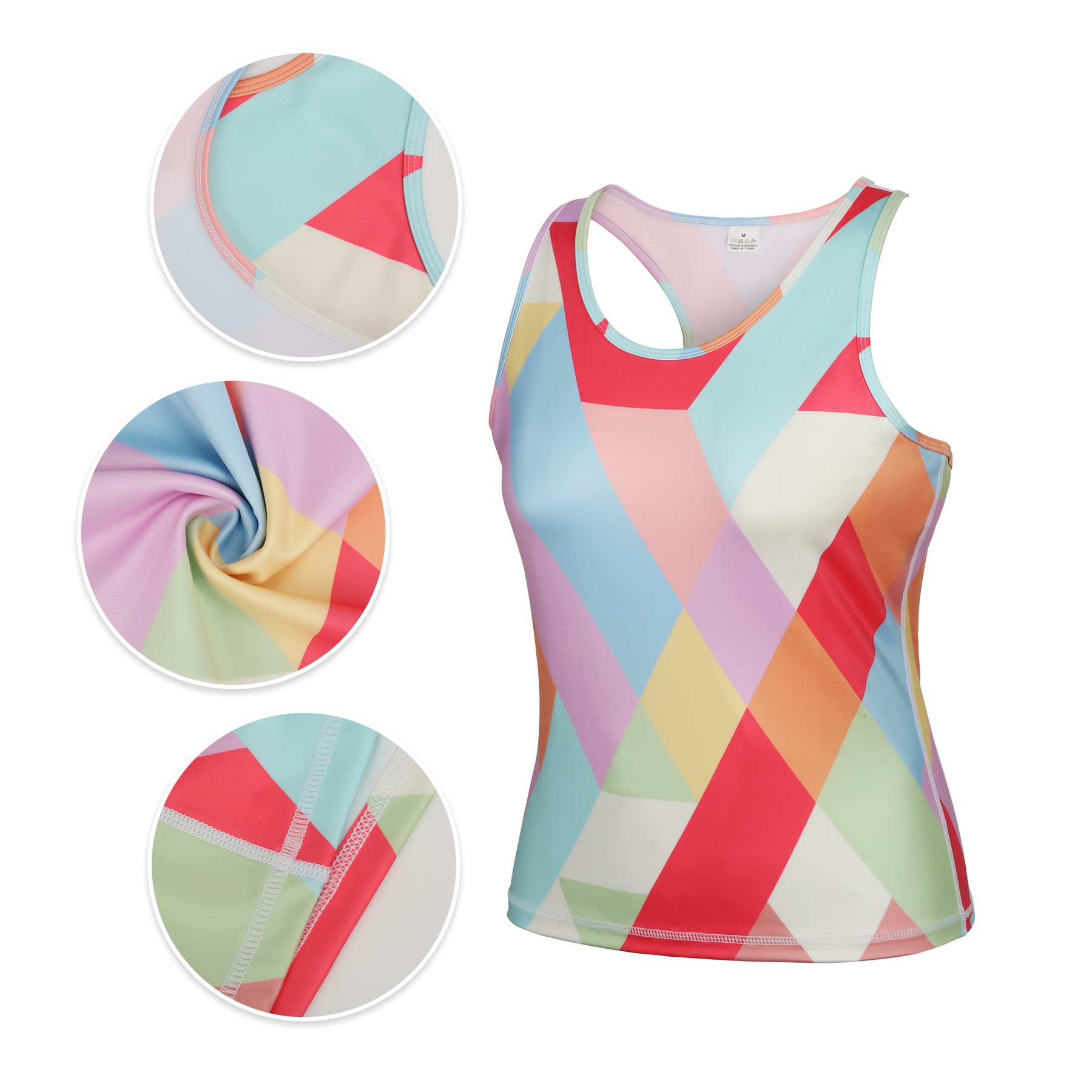 Custom Sleeveless Workout Tank Top Shirt (Full Color) 6