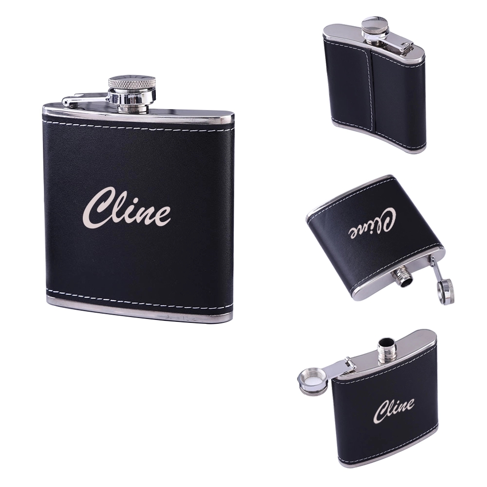 6oz Stainless Steel Wine Flask Flagon 2