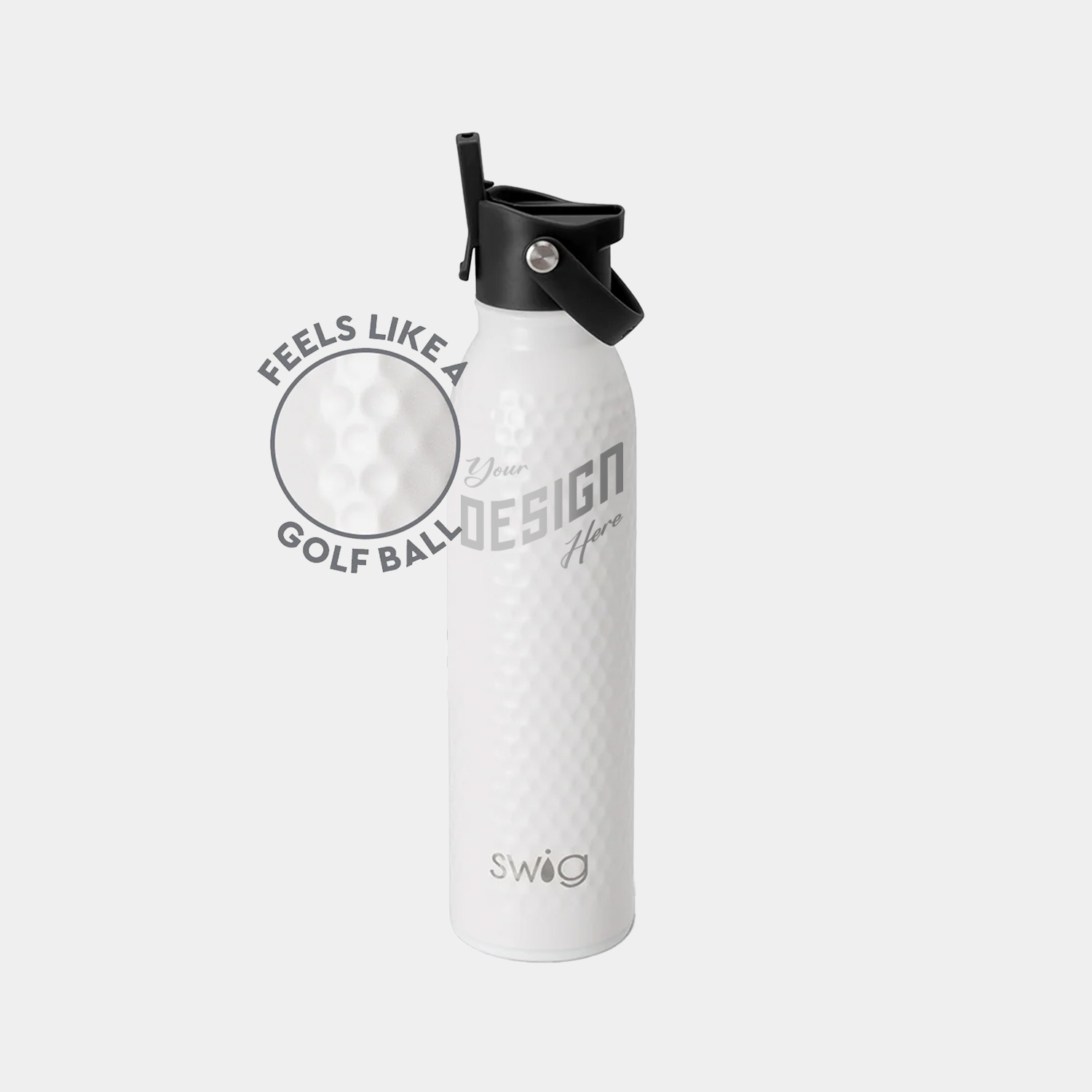 20 oz SWIG® Golf Flip & Sip Stainless Steel Insulated Water Bottle, custom water bottle with logo imprint 2