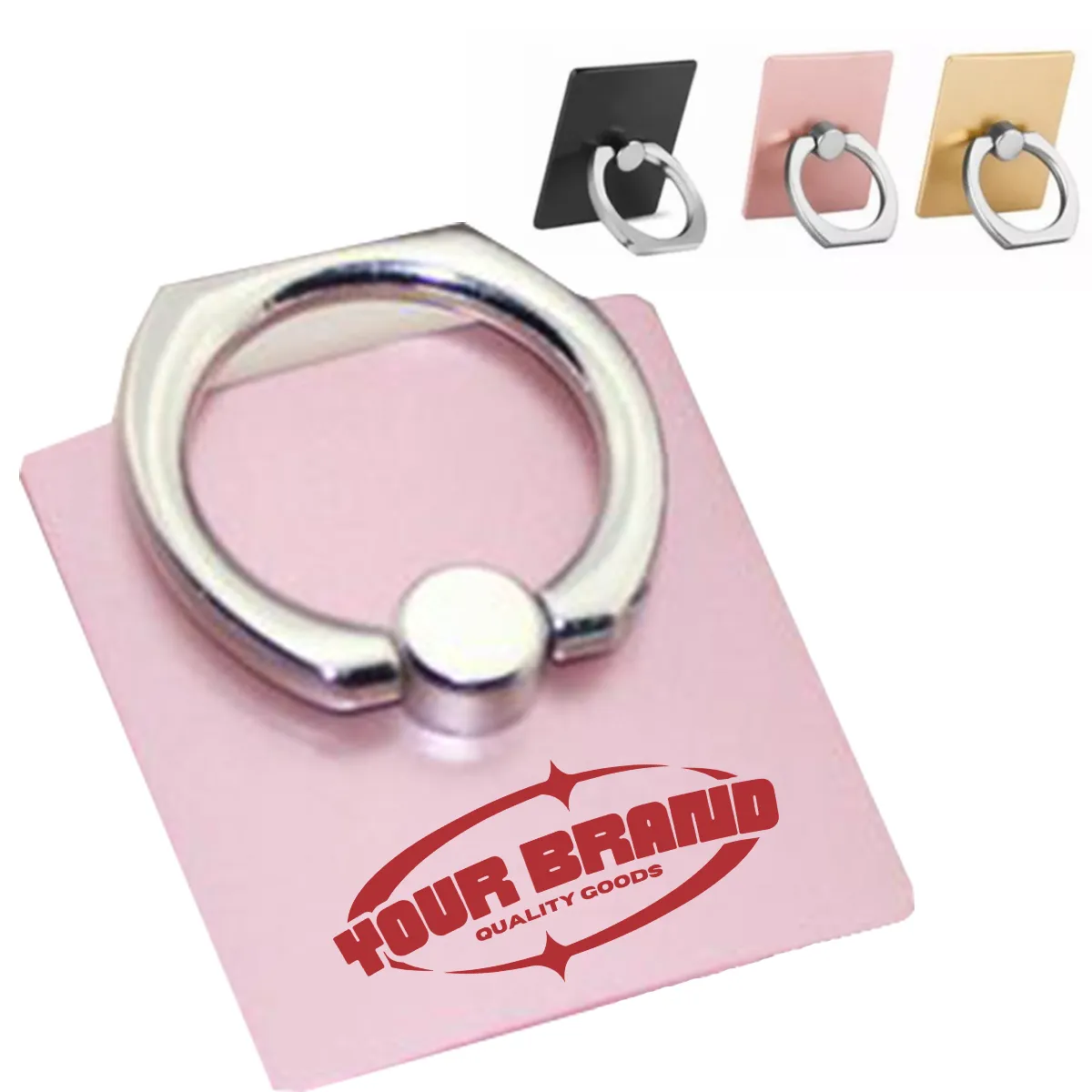 360 Degree Rotating Ring Buckle Mobile Phone Holder Square 2