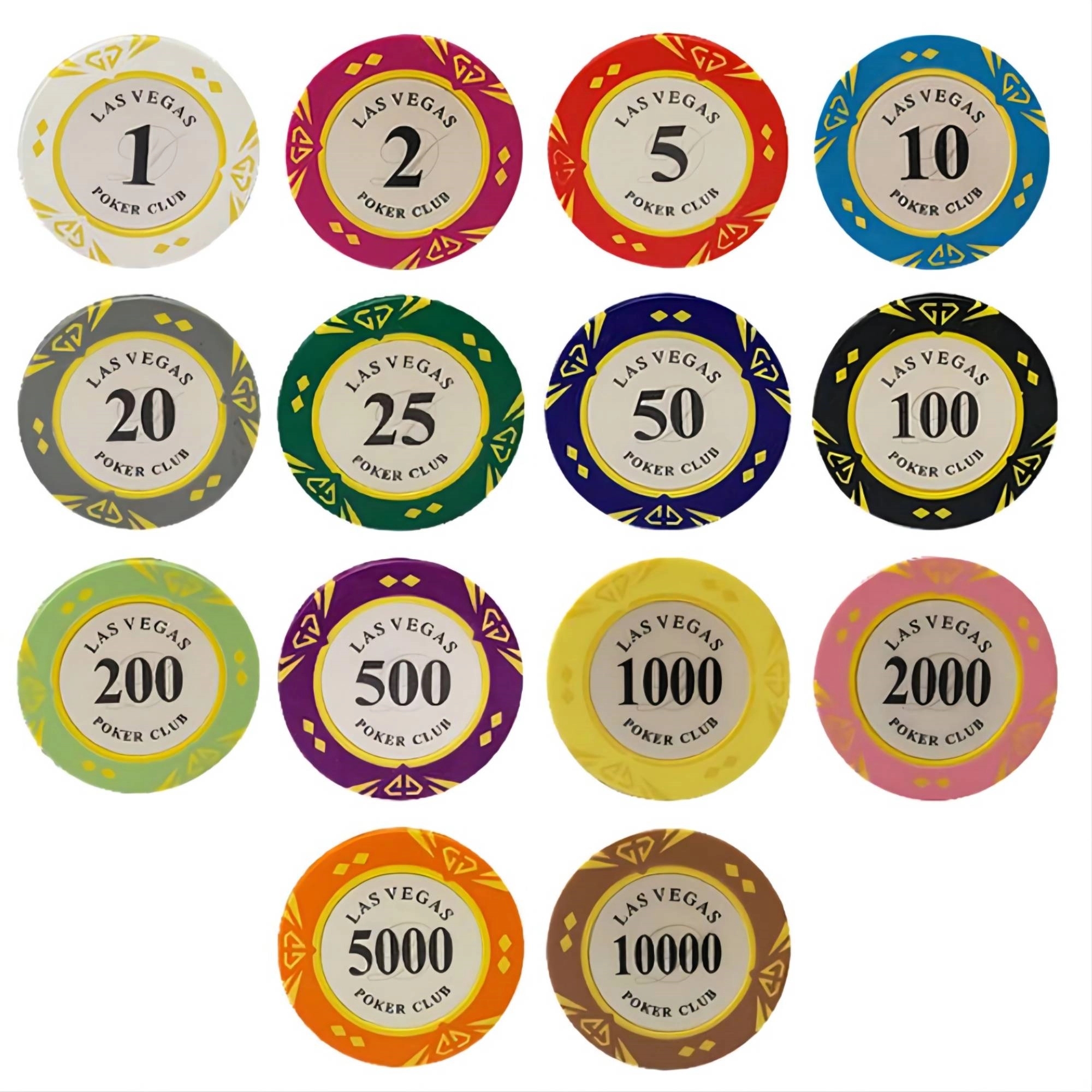 Professional Clay Poker Chips MOQ 100PCS 5
