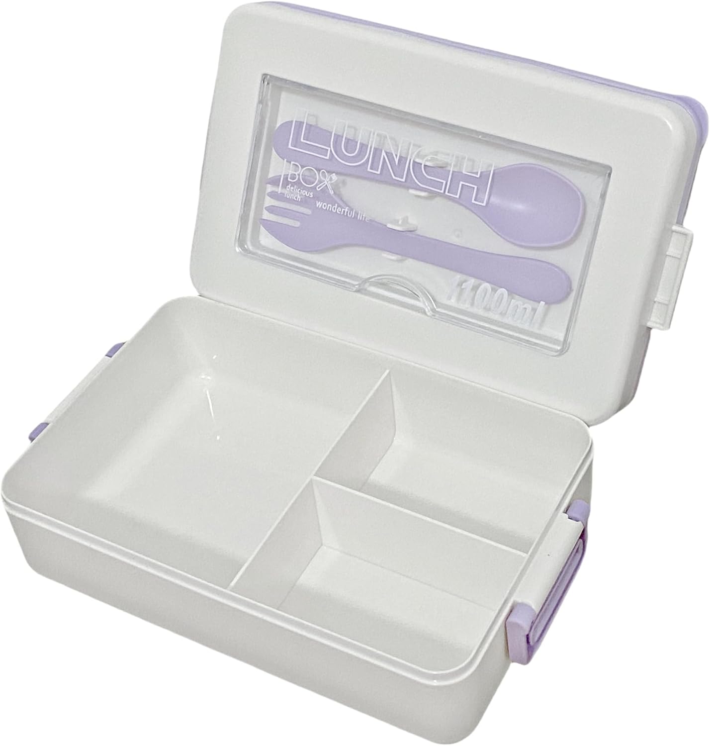 Portable Square Lunch Box With Cutlery 4