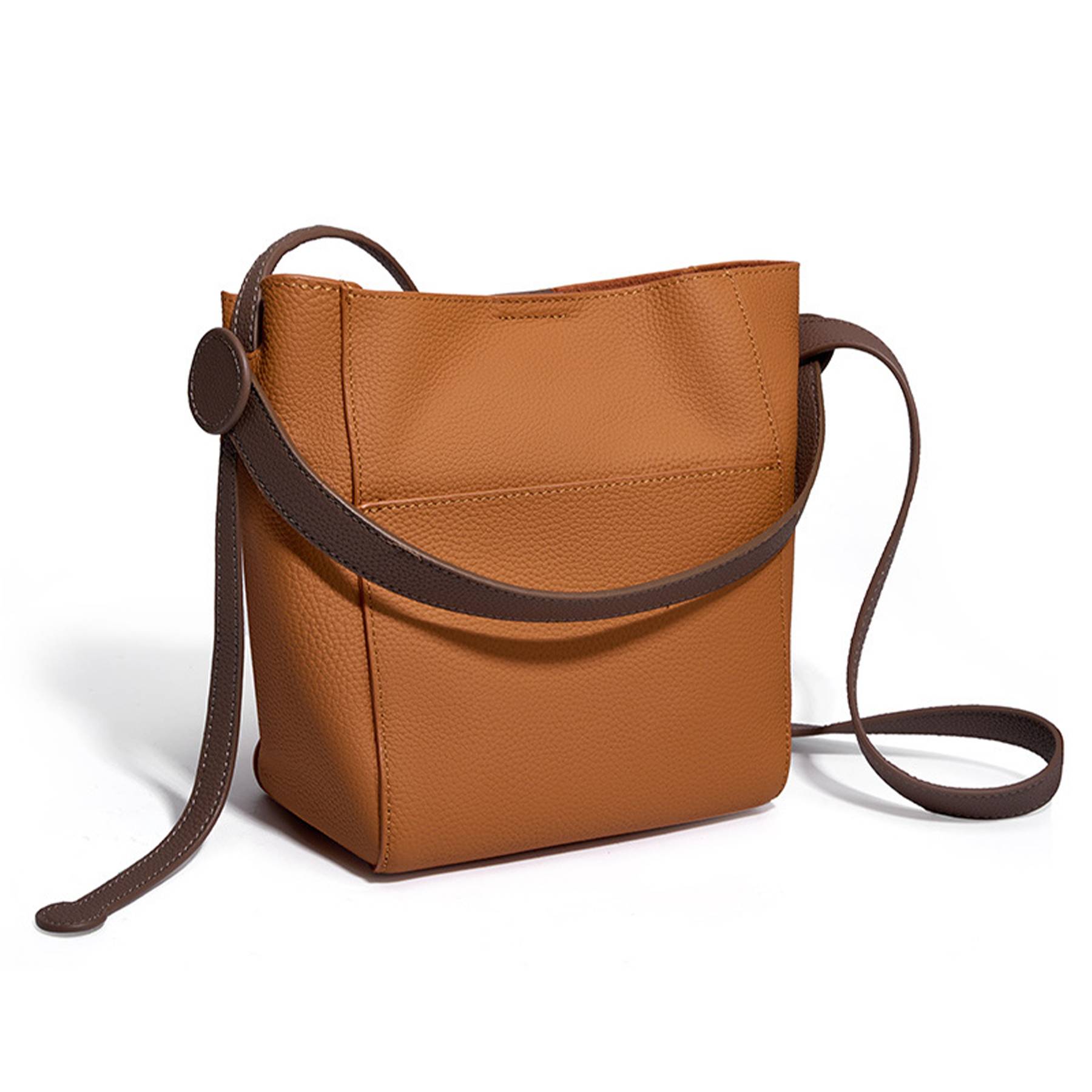 Genuine Leather Cross-body shoulder bucket bag for women 5