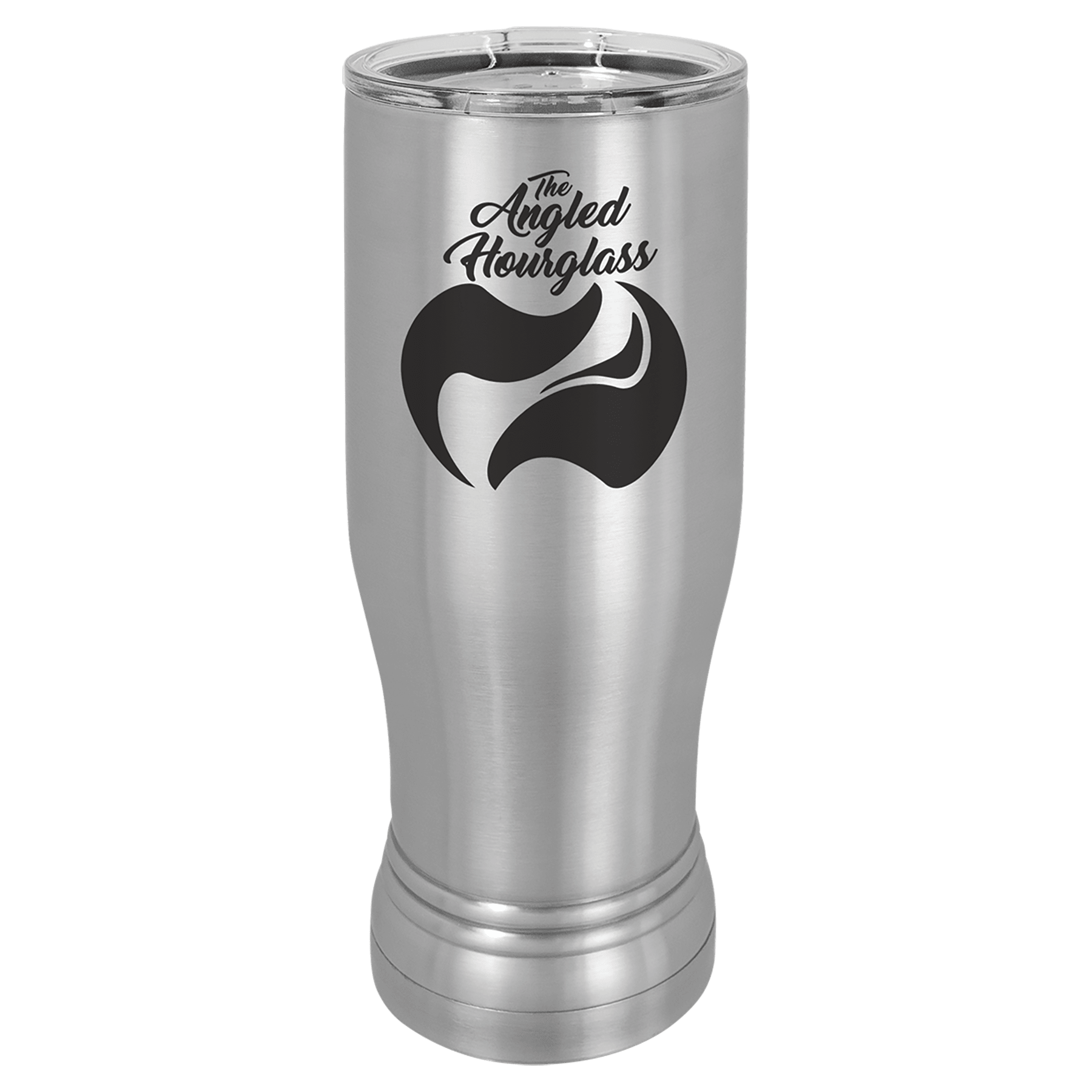 14 oz. Stainless Steel Laser Engraved Polar Camel Pilsner Tumbler w/Clear Lid 1