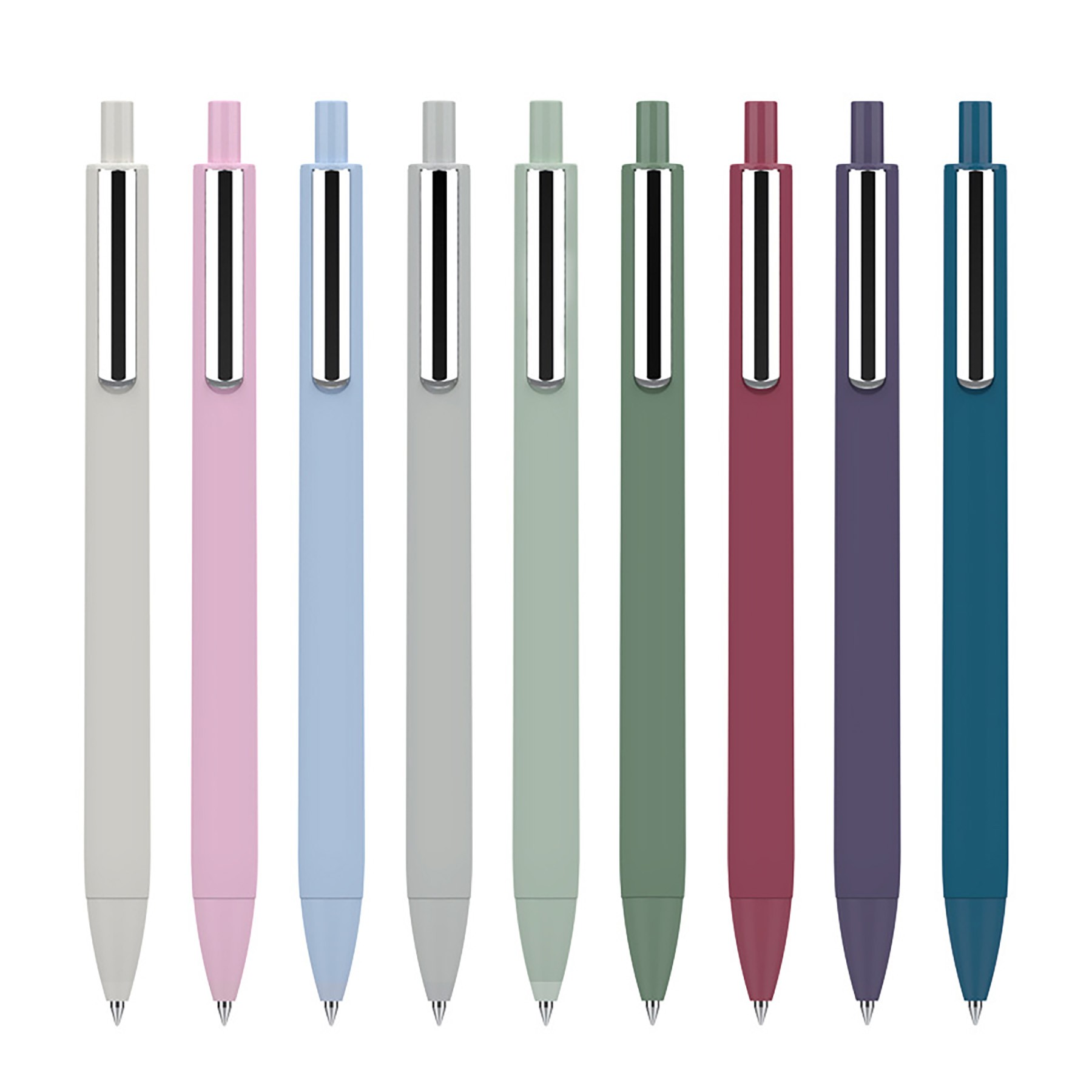 Slim Clik Gel Pen With Metal Clip 9