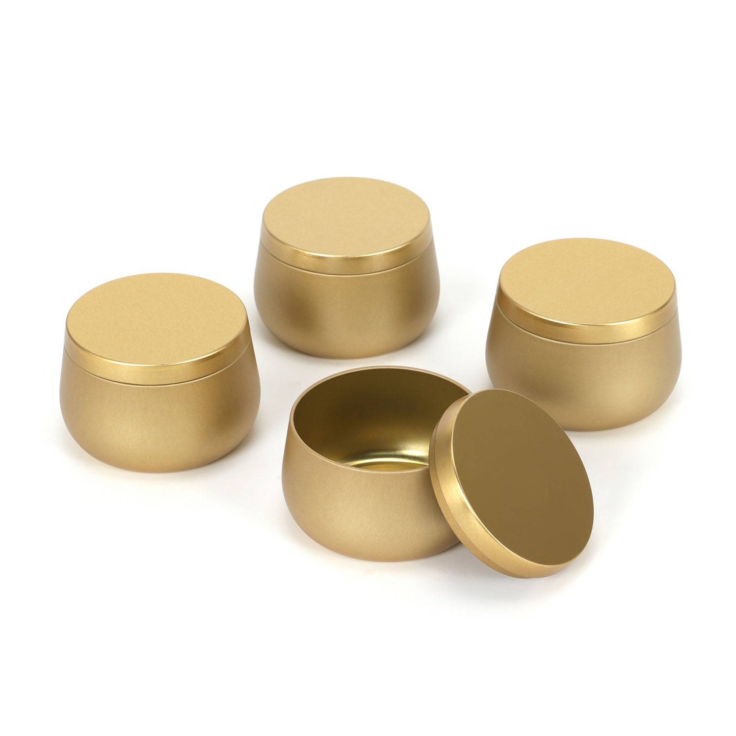 4oz Metal Candle Tins w/ Lids 8