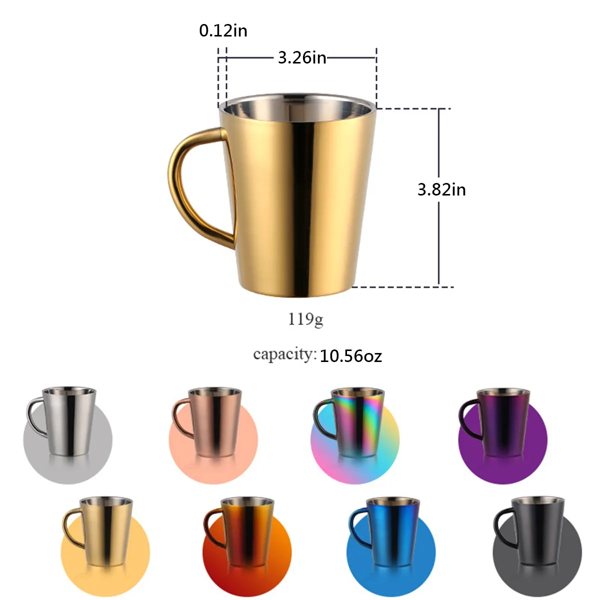 10oz.u-shaped Red Wine Cup Stainless Steel Thermos 4