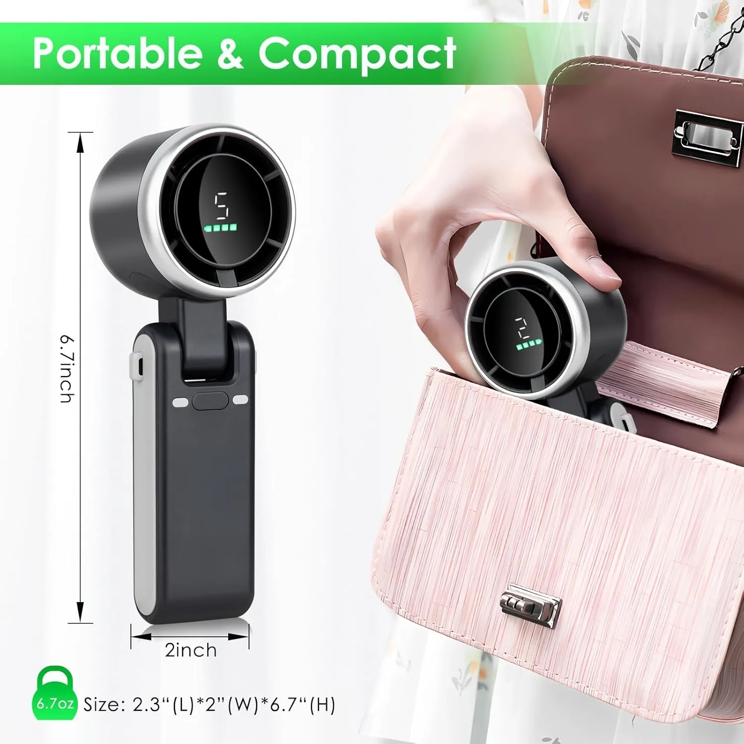 10000mAh Foldable Powerful Winds Turbo Fan 3